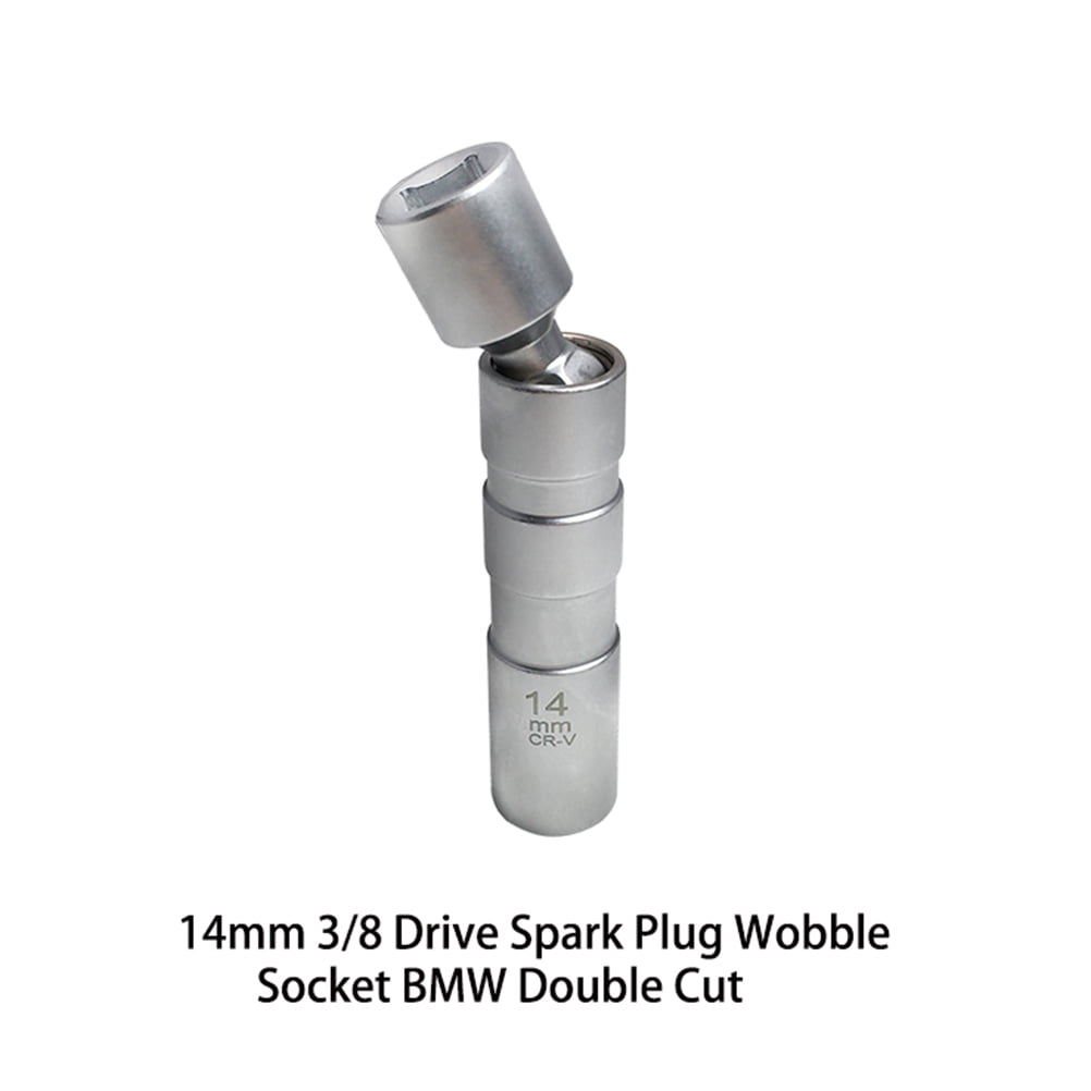 Worgeous Magnetic 12 Angle Spark Plug Sleeve for Car with 14mm 3/8 Drive Suitable for Spark Plugs Removal Tool Socket Silver carbon steel - Image 2