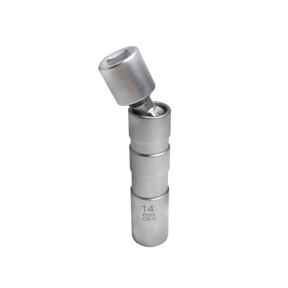 Worgeous Magnetic 12 Angle Spark Plug Sleeve for Car with 14mm 3/8 Drive Suitable for Spark Plugs Removal Tool Socket Silver carbon steel - Image 3
