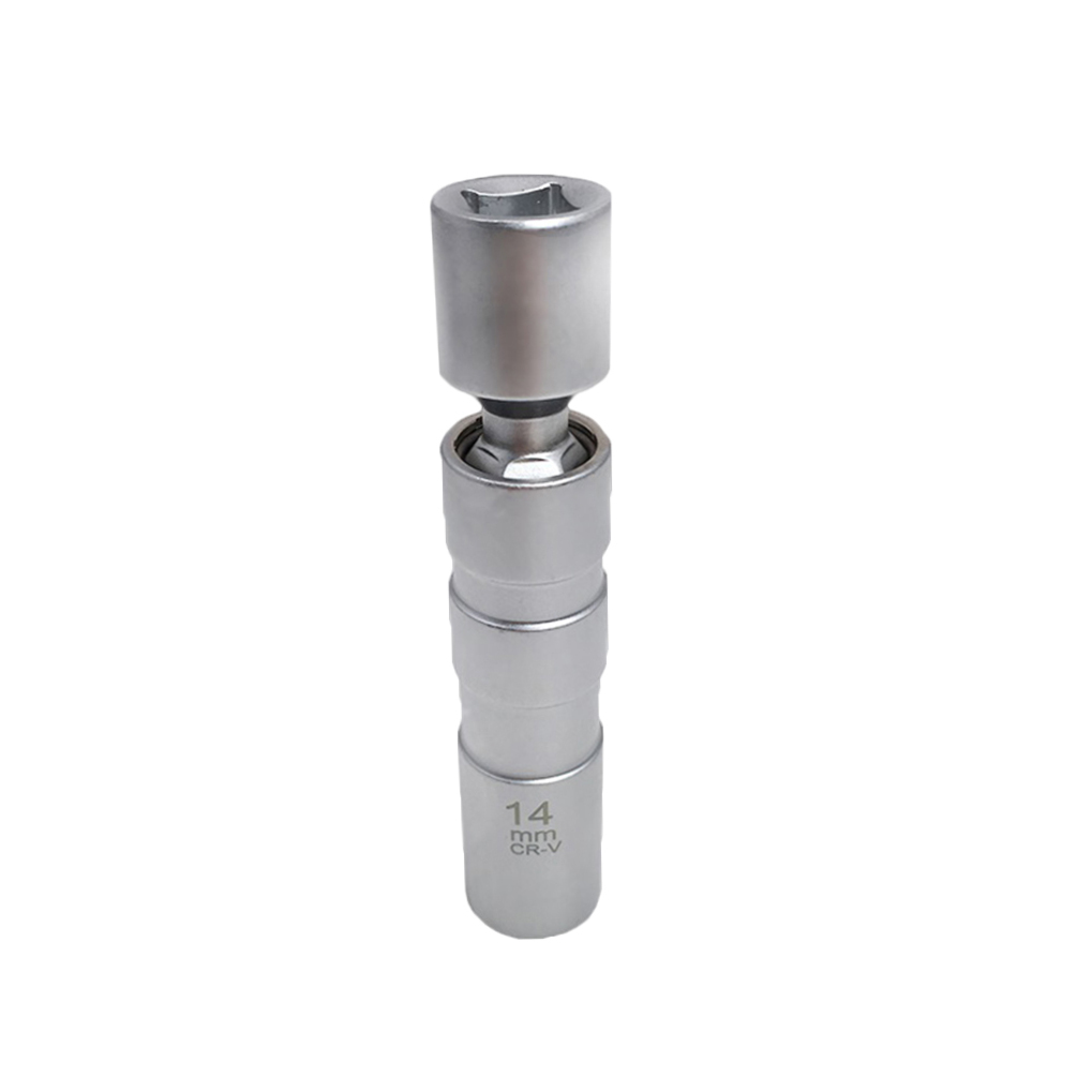 Worgeous Magnetic 12 Angle Spark Plug Sleeve for Car with 14mm 3/8 Drive Suitable for Spark Plugs Removal Tool Socket Silver carbon steel - Image 4