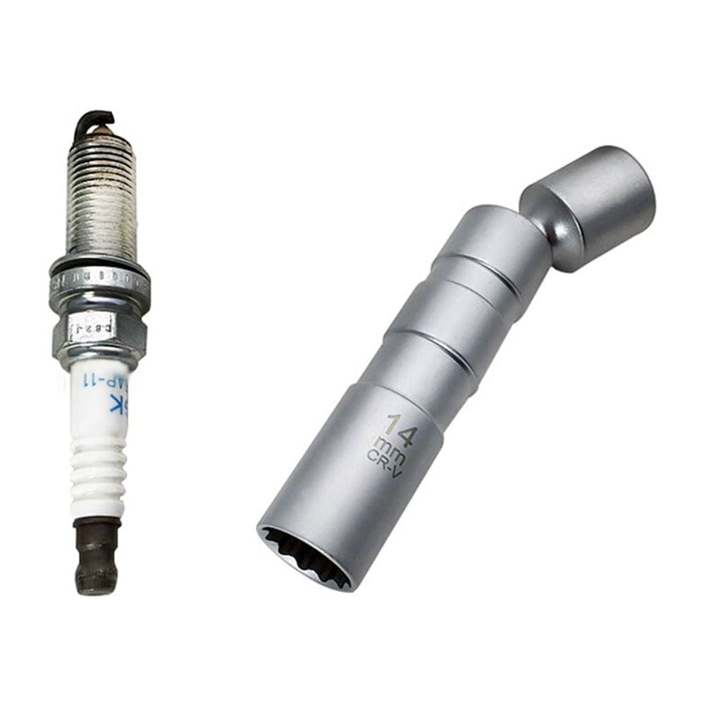 Worgeous Magnetic 12 Angle Spark Plug Sleeve for Car with 14mm 3/8 Drive Suitable for Spark Plugs Removal Tool Socket Silver carbon steel - Image 6