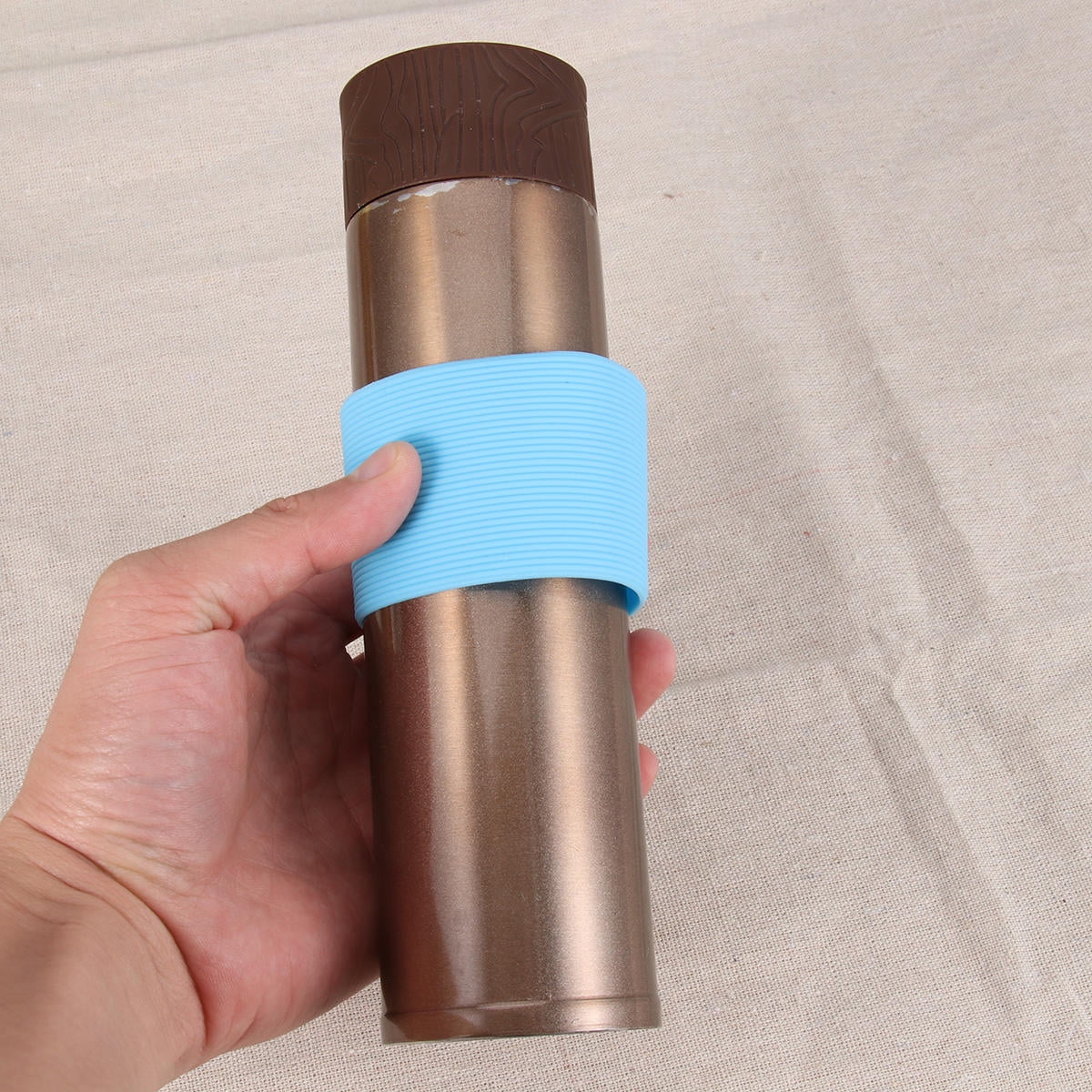 Worgeous 4pcs Silicone Heat resistant Cup Sleeves Non slip Protective Water Glass Covers for Bottles and Mugs (Green Light Blue Pink Yellow) - Image 8