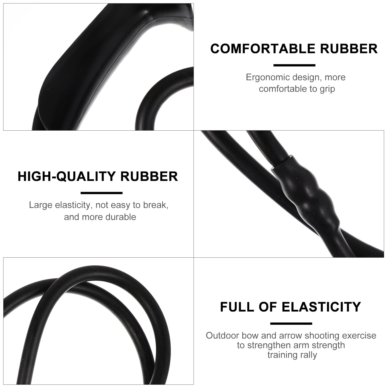 SWETRACE Resistance Bow Trainer Archery Band Rubber Black 1 Bow Training Equipment - Image 2