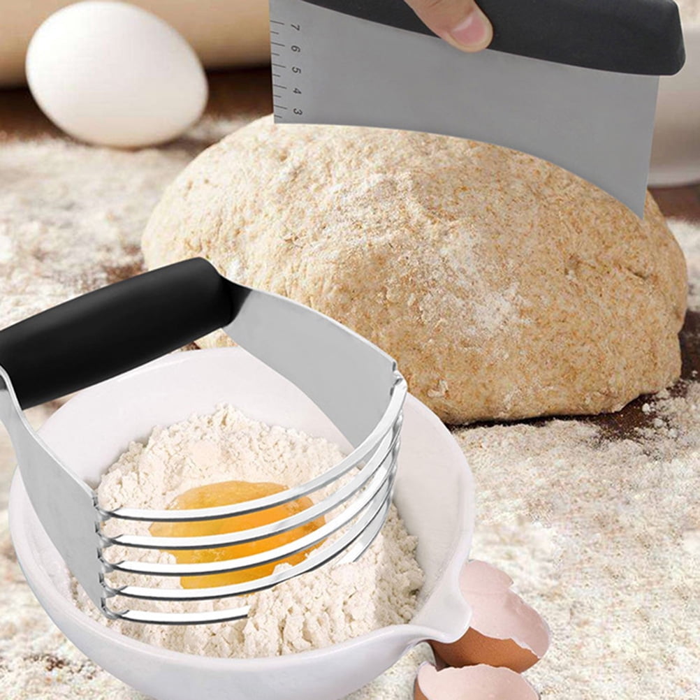 Worgeous 3PCS Stainless Steel Pastry Cutter Dough BBQ Brush Set for Kitchen Home Restaurant - Image 1