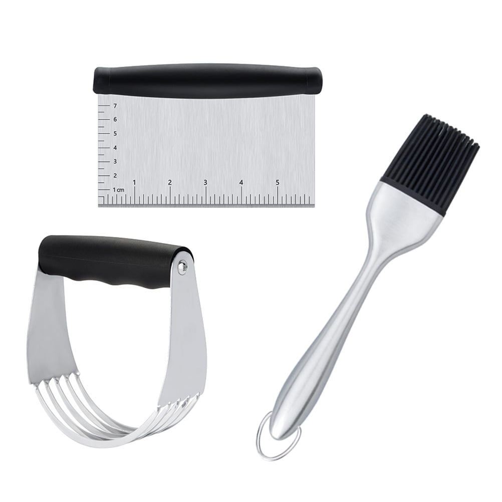 Worgeous 3PCS Stainless Steel Pastry Cutter Dough BBQ Brush Set for Kitchen Home Restaurant - Image 7