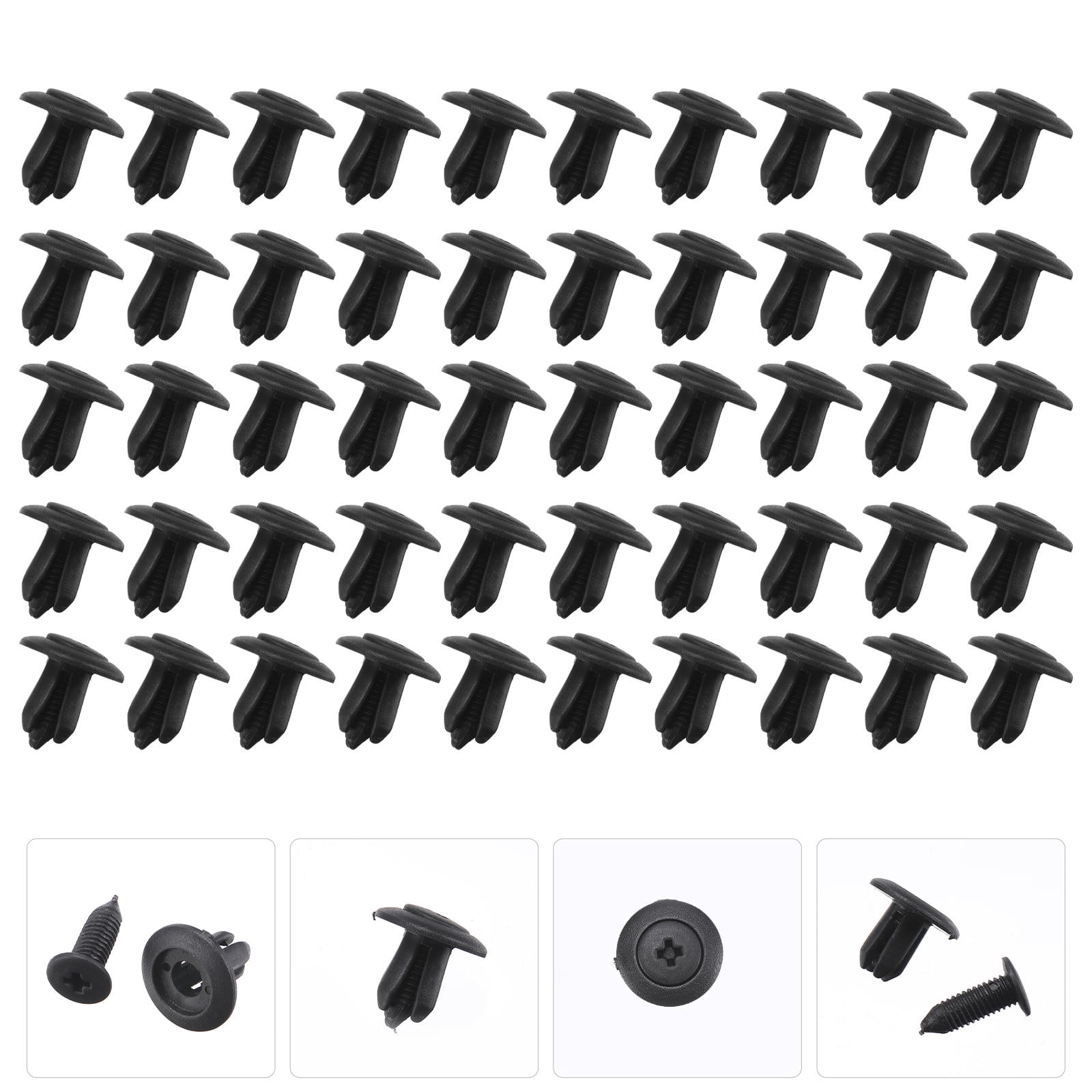 Worgeous 100 Pieces Kick Plate Trim Retainer Car Trunk Fastener Push Pin Rivet Supply - Image 1