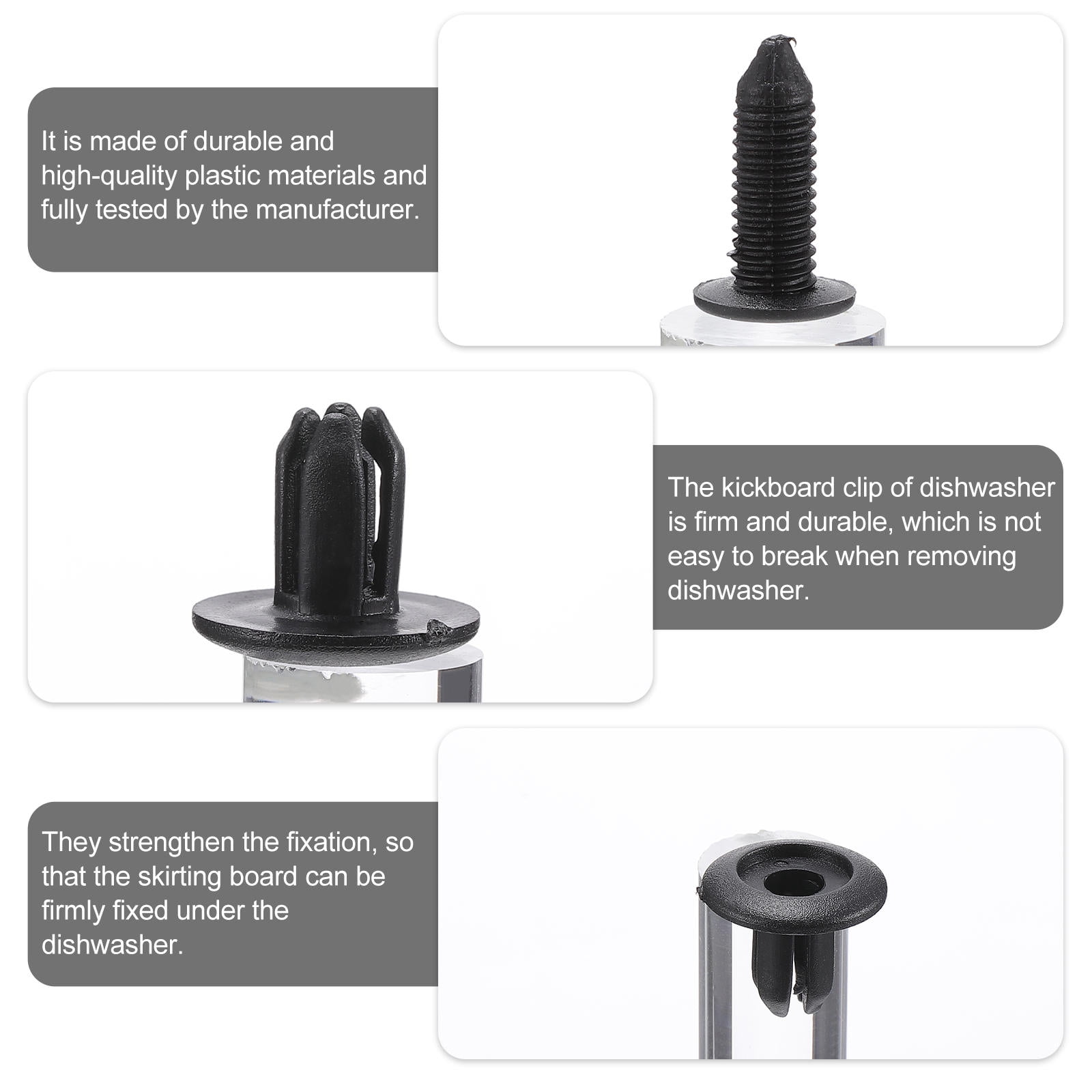 Worgeous 100 Pieces Kick Plate Trim Retainer Car Trunk Fastener Push Pin Rivet Supply - Image 2