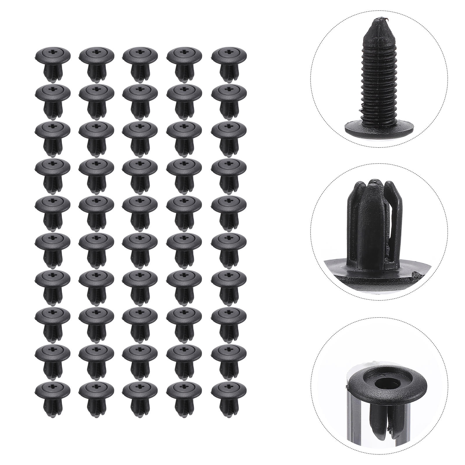 Worgeous 100 Pieces Kick Plate Trim Retainer Car Trunk Fastener Push Pin Rivet Supply - Image 6