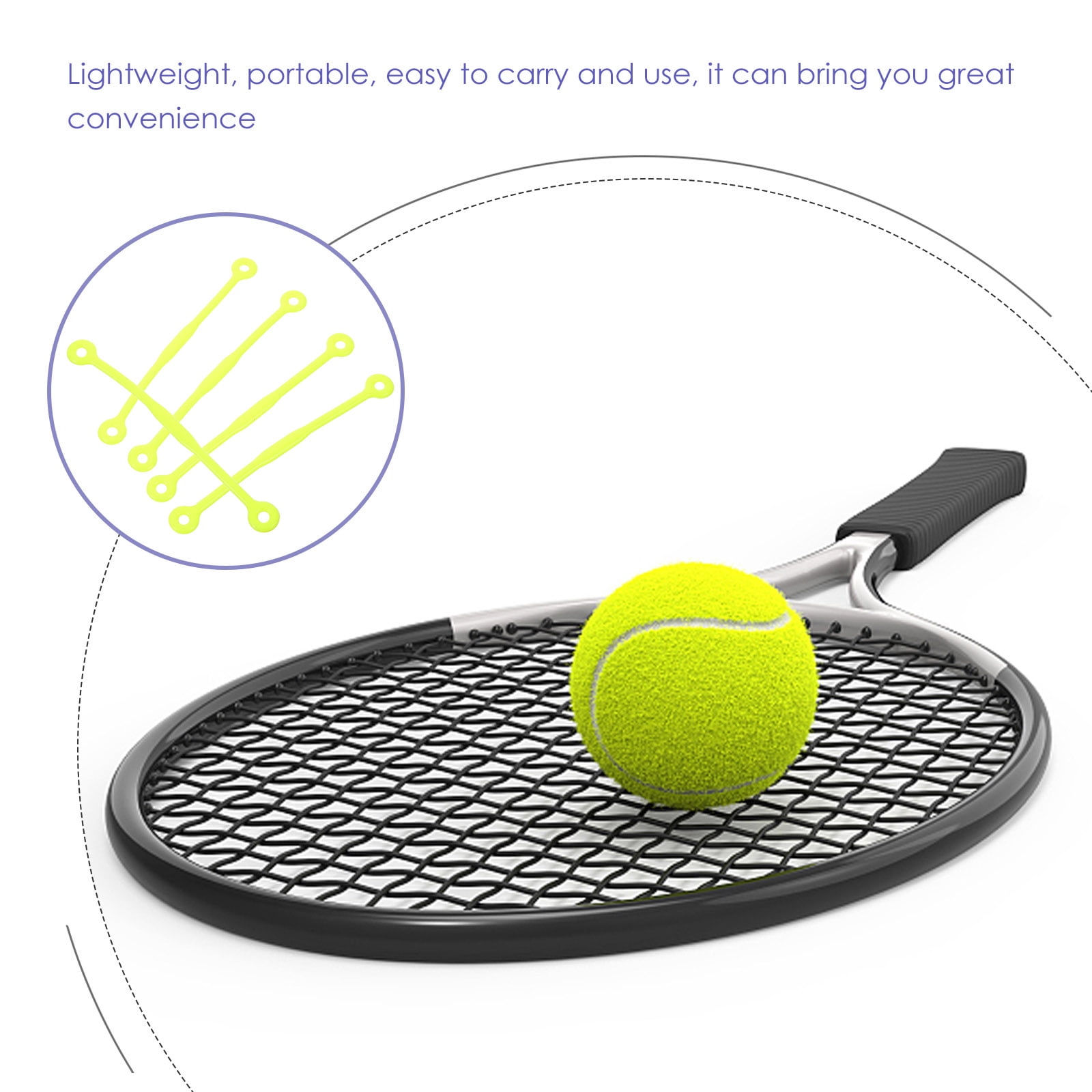 SWETRACE Tennis Dampeners for Racquet Green 5Pcs 12x0.39in - Image 5