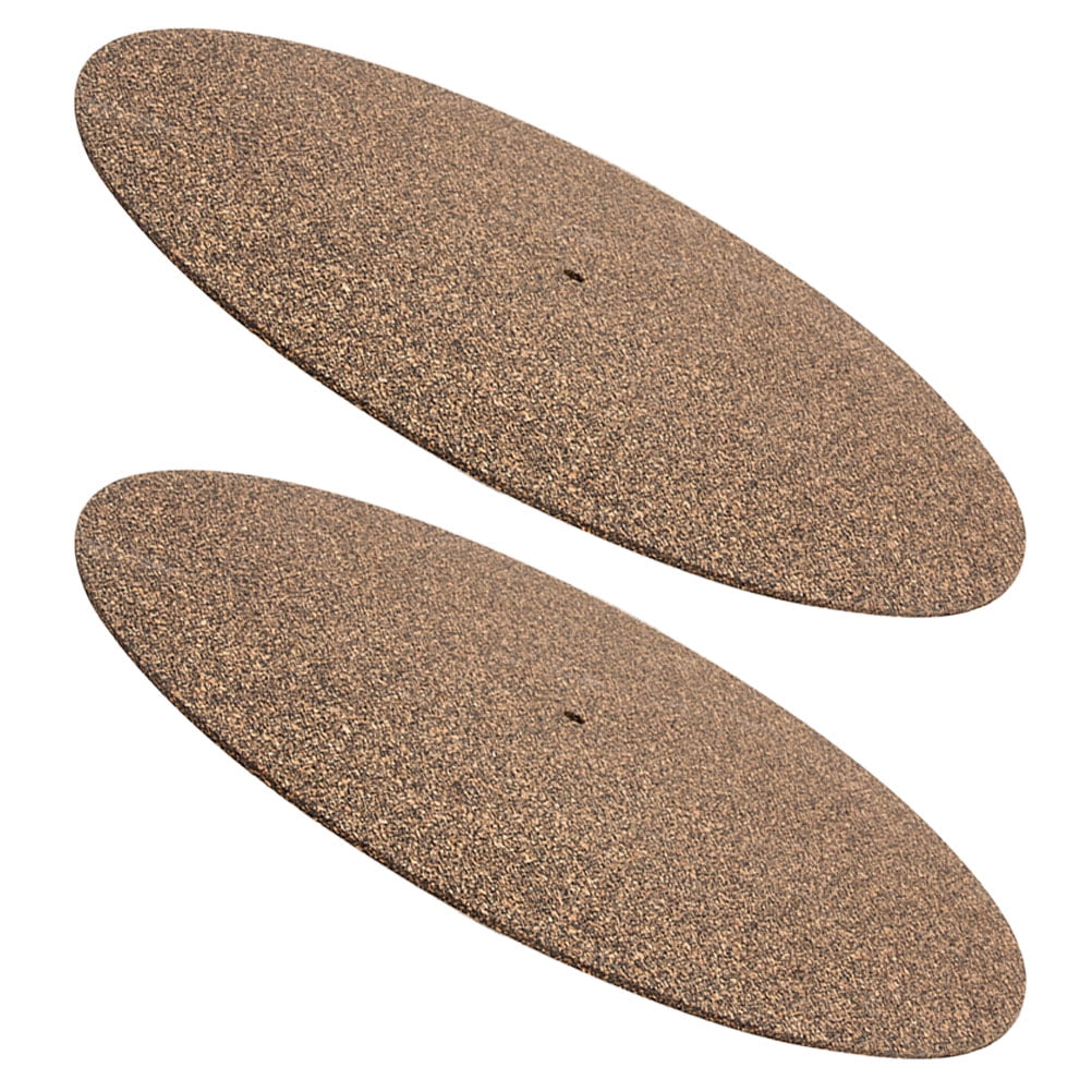 Ortofally 2Pcs Turntable Mat Cork Turntable Mat Cork Non-Slip Anti-Static Cork Mats Music Supply 29.70X29.70X0.10CM Brown - Image 3