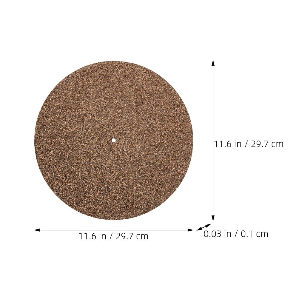 Ortofally 2Pcs Turntable Mat Cork Turntable Mat Cork Non-Slip Anti-Static Cork Mats Music Supply 29.70X29.70X0.10CM Brown - Image 7