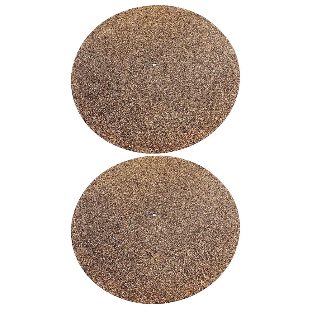Ortofally 2Pcs Turntable Mat Cork Turntable Mat Cork Non-Slip Anti-Static Cork Mats Music Supply 29.70X29.70X0.10CM Brown - Image 8