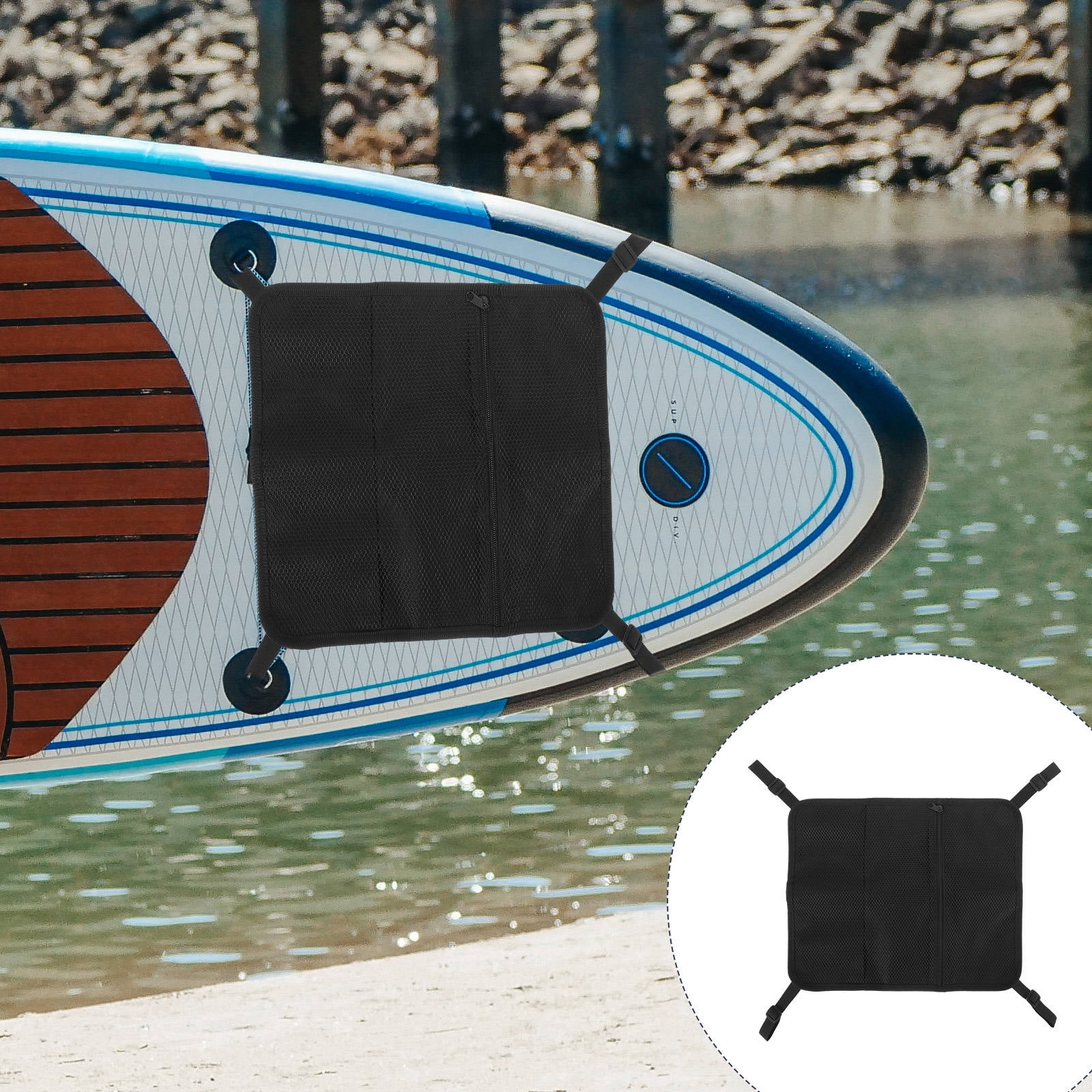 Worgeous Storage Bag Wet Waterproof Bags Paddleboard Surfboard Black - Image 1