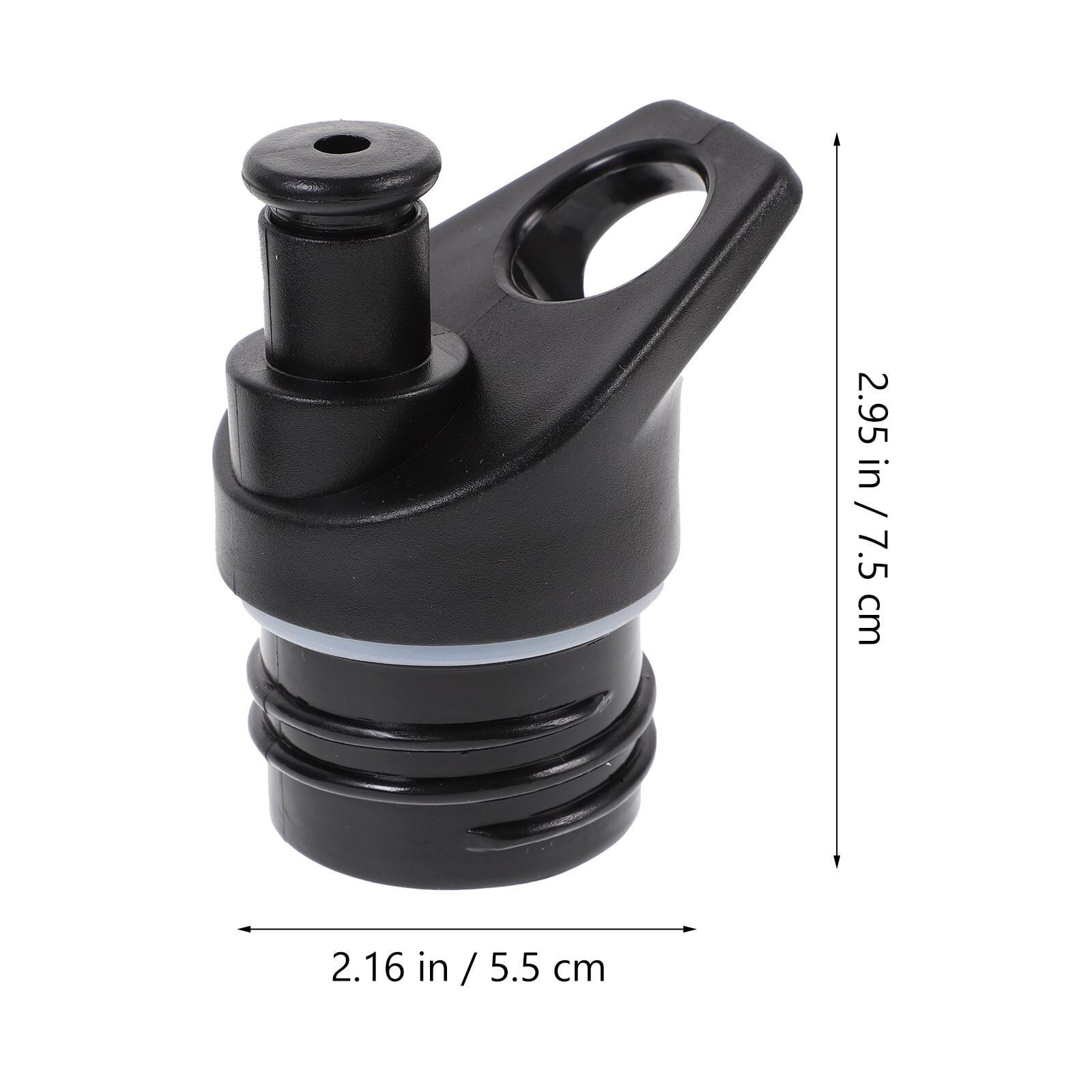 Worgeous 2 Pcs Straw Lid Drink Sports Bottle Lunch Black - Image 2