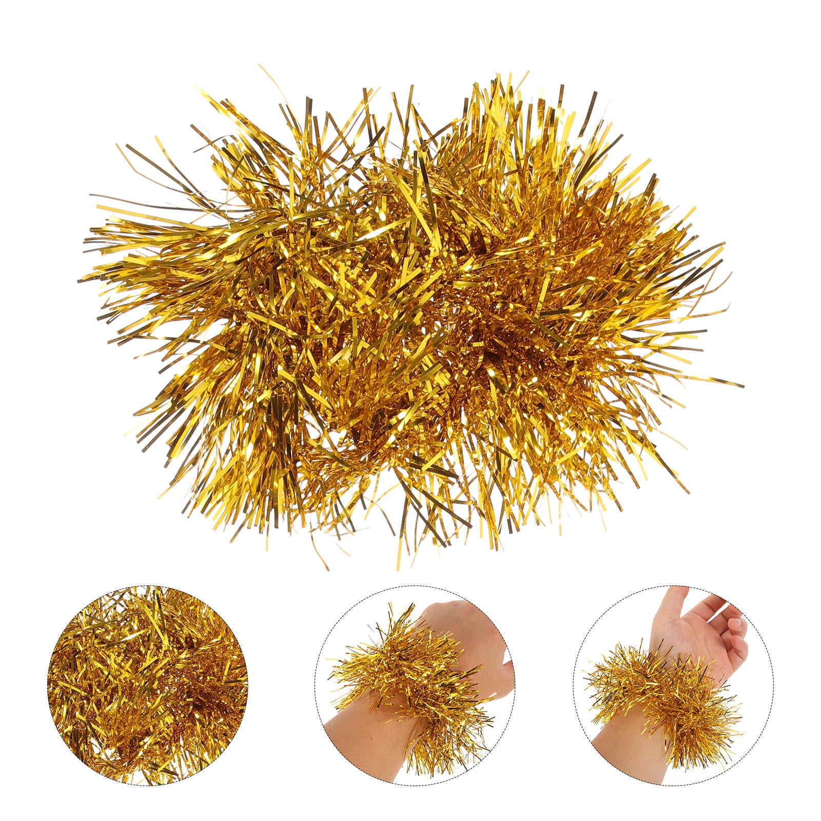 Worgeous Golden Cheerleading Pom Poms Plastic Durable with Wristband for Sports Events and Dance Parties - Image 1