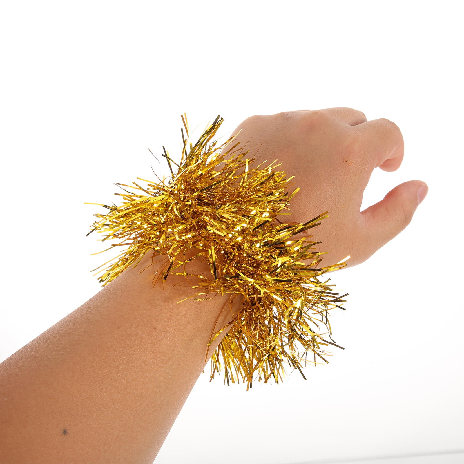 Worgeous Golden Cheerleading Pom Poms Plastic Durable with Wristband for Sports Events and Dance Parties - Image 3