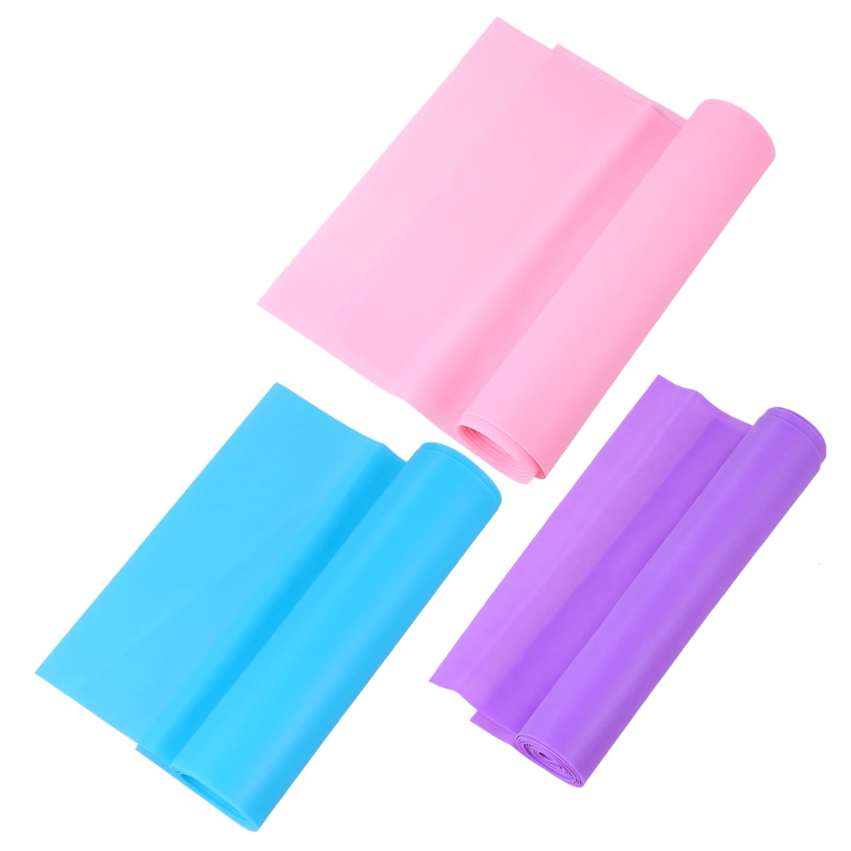 Worgeous 3 Pcs Yoga Elastic Band Resistance Bands Fabric Stretching Strap Fitness - Image 5