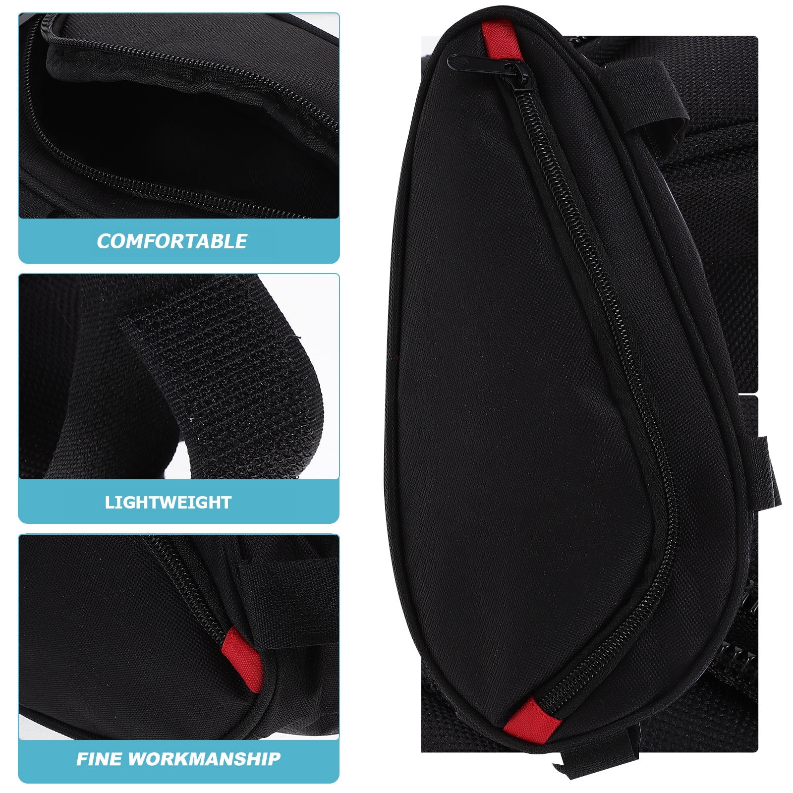 SWETRACE Bike Triangle Handlebar Bags Black Waterproof 1Pcs 9.84x4.33x3.14in - Image 7