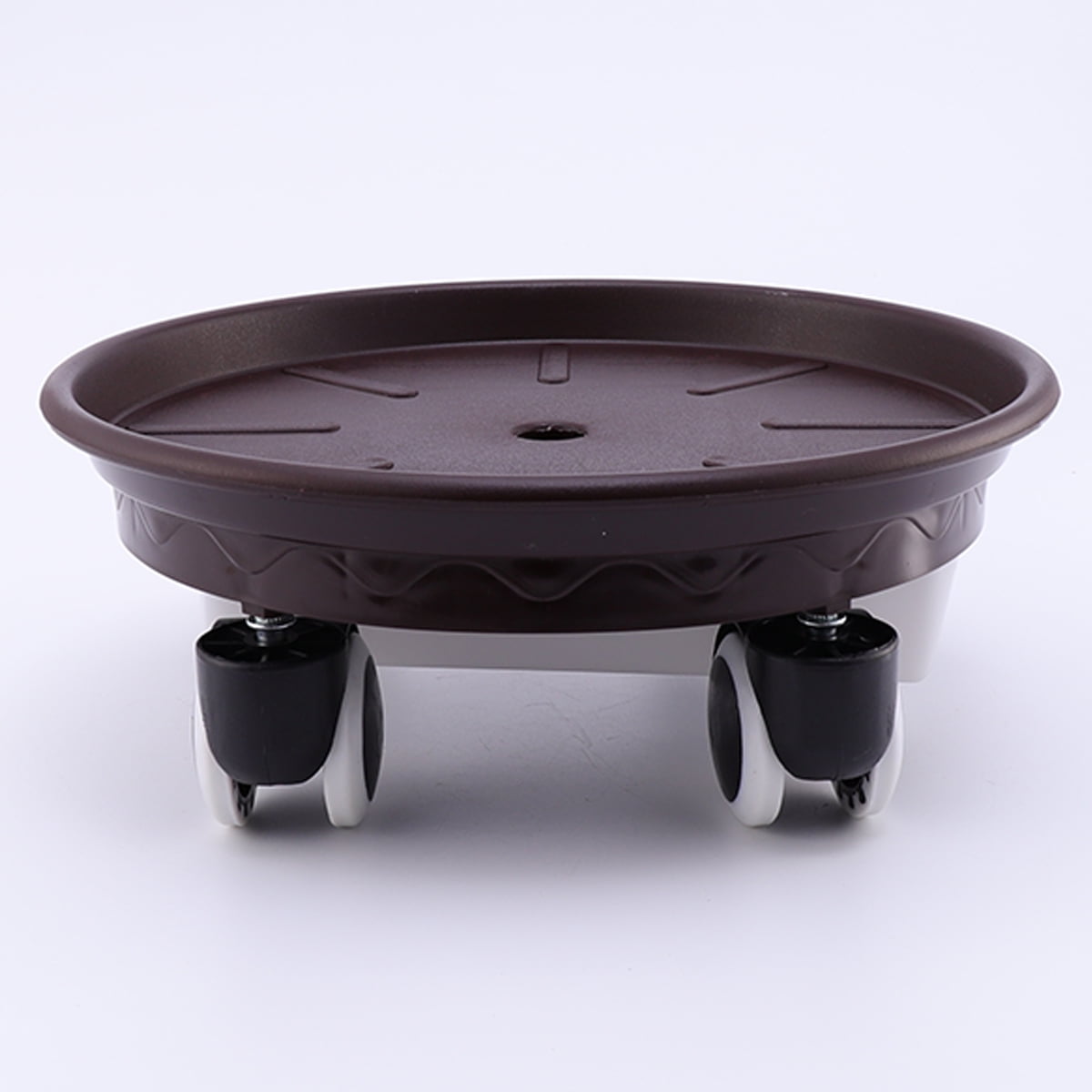 Worgeous Movable Flower Pot Mat with Water Box for Plants Made of Durable Plastic in Brown 27CM Outside - Image 8