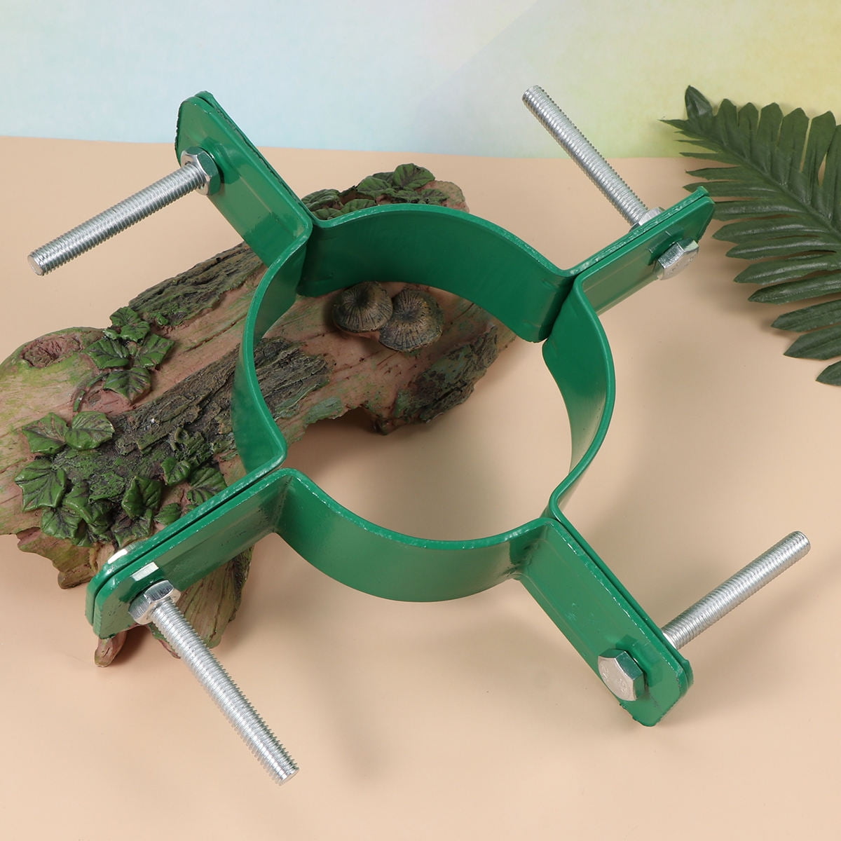 Masteelf Durable Iron Tree Fixator for Outdoor Use with Easy Application Green Color 15cm Diameter - Image 1