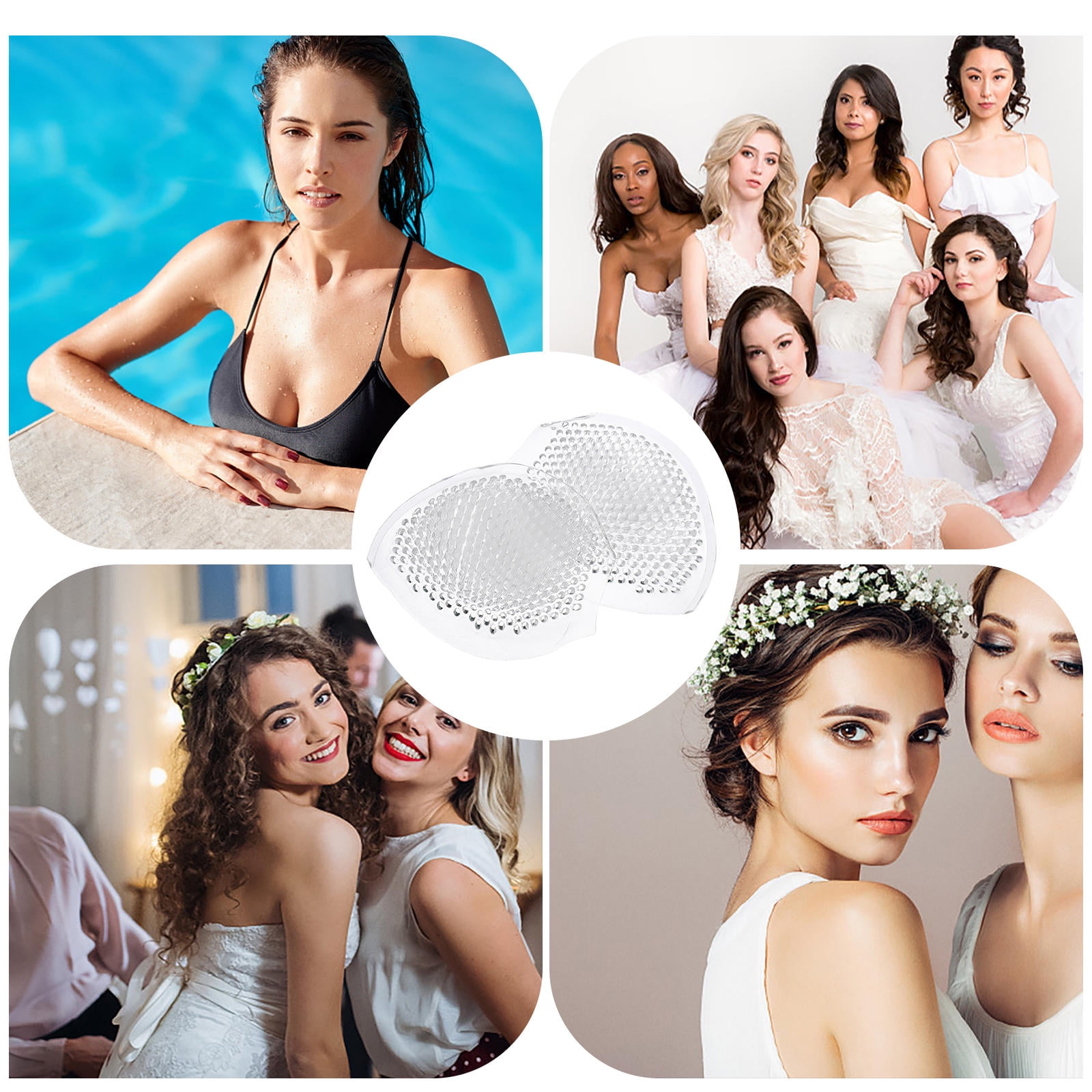 Worgeous Silicone Bra Pads for Women Transparent Reusable Cup Shaped Inserts Well Fixed Not Easy to Fall Off 1 Pair - Image 5