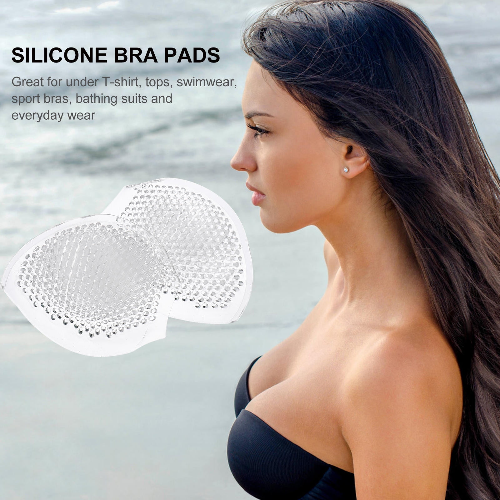 Worgeous Silicone Bra Pads for Women Transparent Reusable Cup Shaped Inserts Well Fixed Not Easy to Fall Off 1 Pair - Image 7