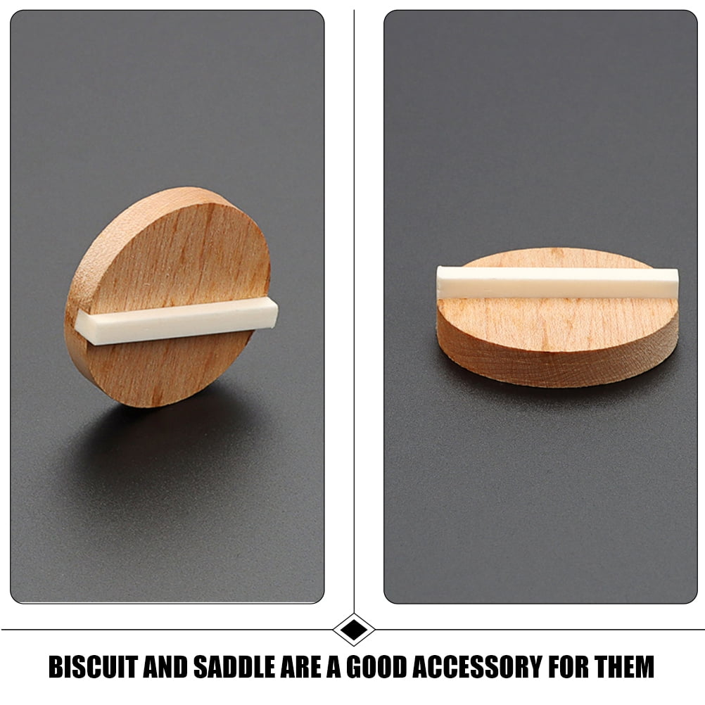 Worgeous Resonator Biscuit Bridge Kit Crafted from Wood and Ox Bone for Guitar Durable Light Brown Size - Image 8