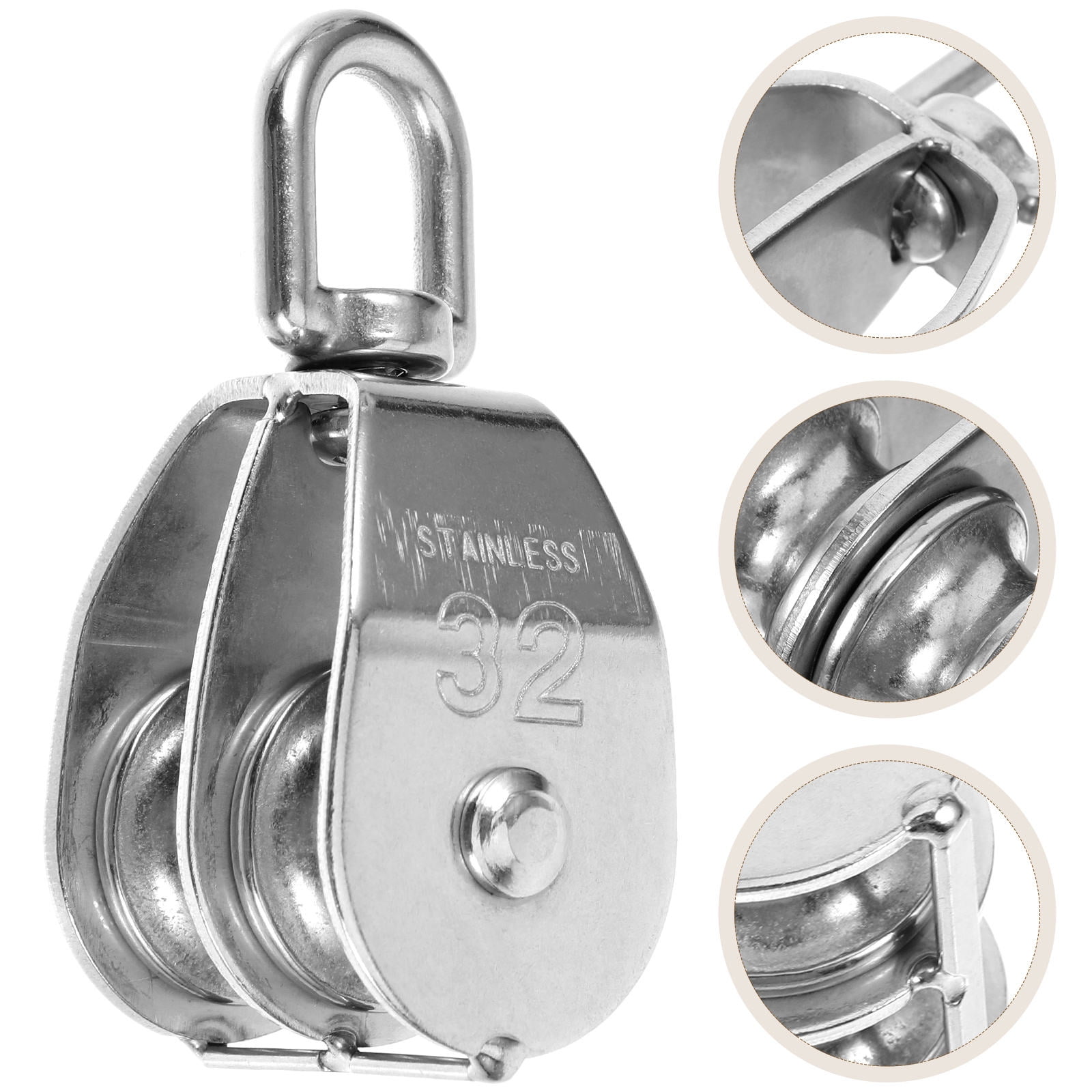 SWETRACE Cable Weight Pulley System Silver for Transportation Equipment 1Pcs 3.5In - Image 1