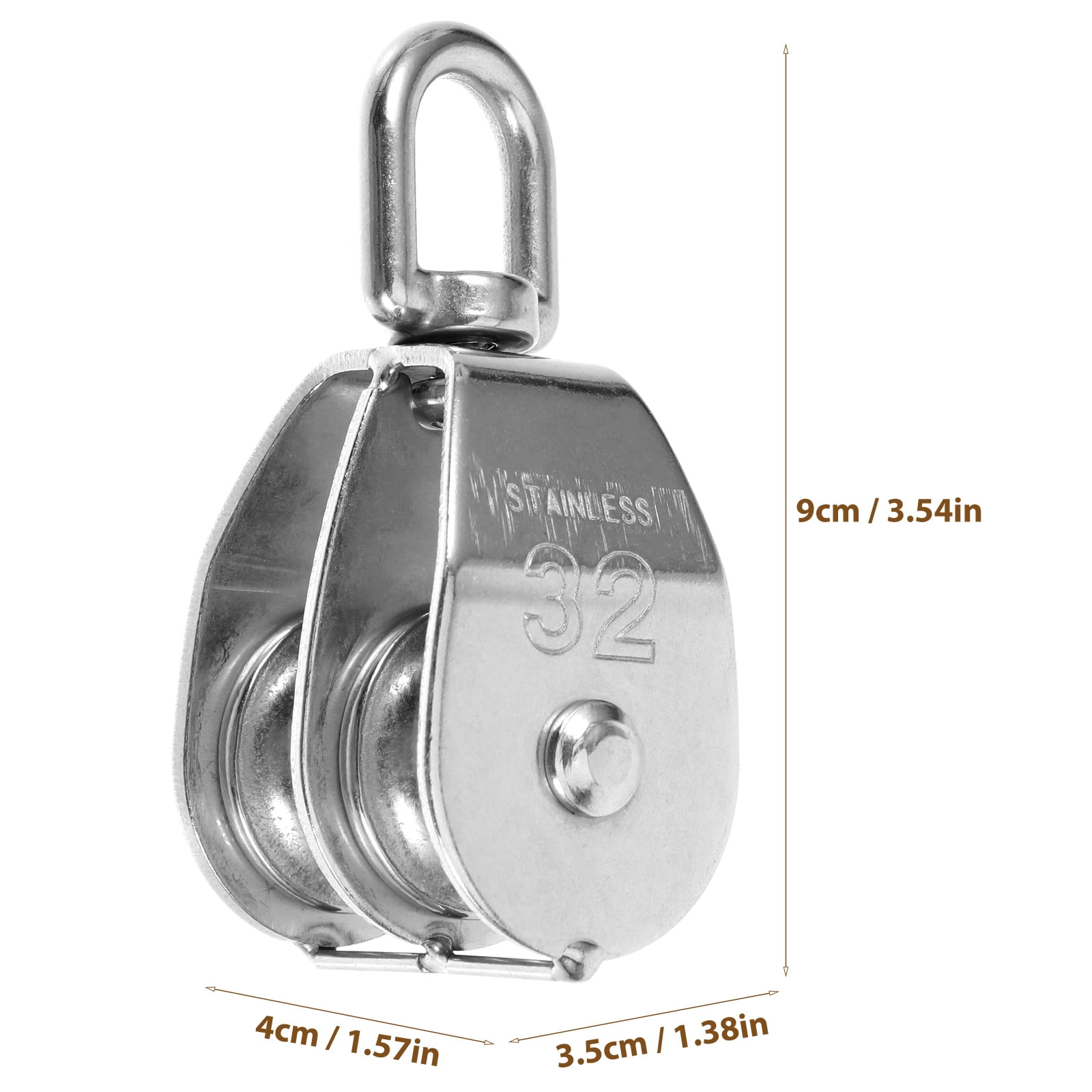SWETRACE Cable Weight Pulley System Silver for Transportation Equipment 1Pcs 3.5In - Image 2