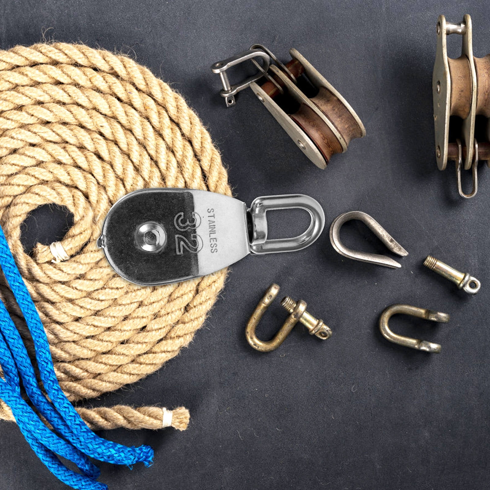 SWETRACE Cable Weight Pulley System Silver for Transportation Equipment 1Pcs 3.5In - Image 3