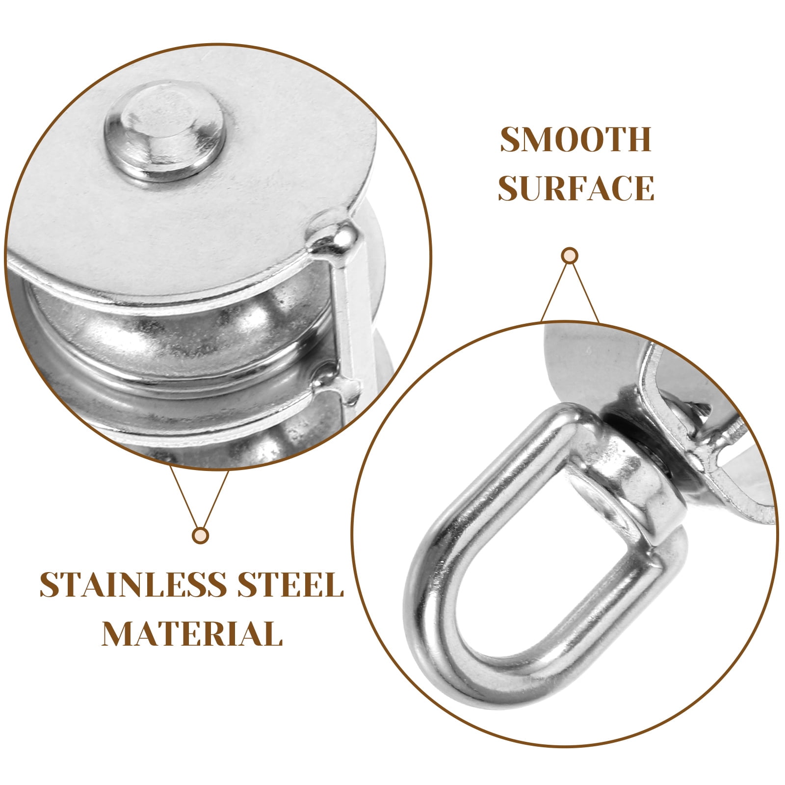 SWETRACE Cable Weight Pulley System Silver for Transportation Equipment 1Pcs 3.5In - Image 8