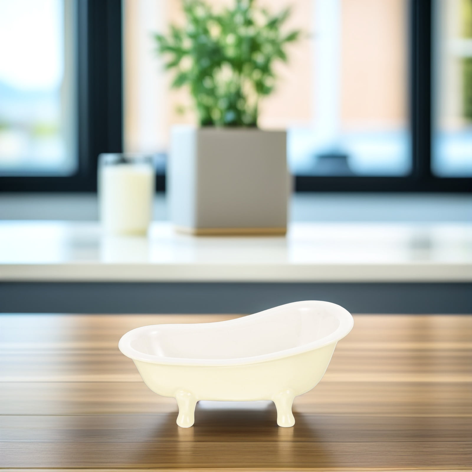 Worgeous Ceramic Flowerpot Bathtub Succulent Planter Cactus Planting Pots Indoor - Image 3