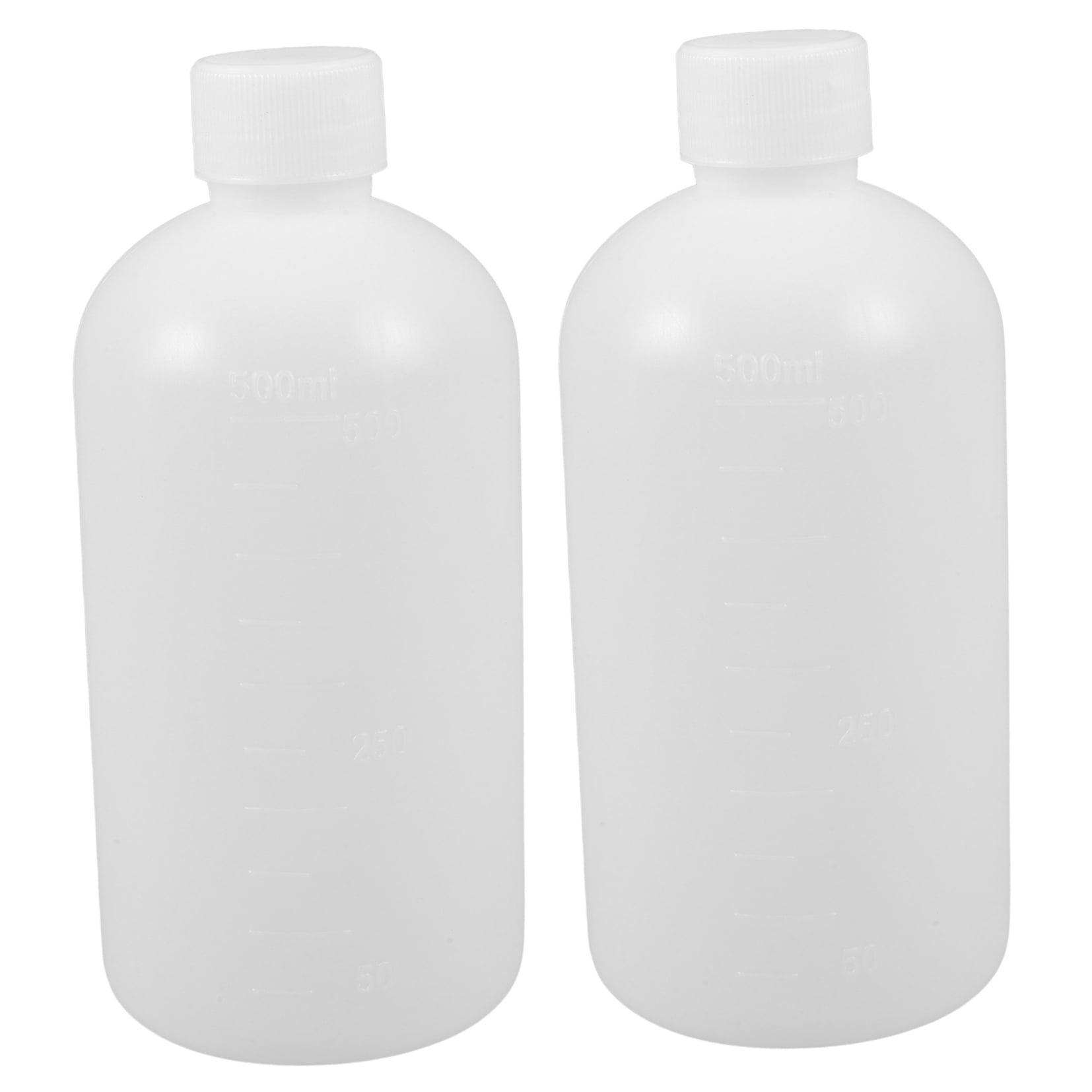 Masteelf 2Pcs Chemical Container Bottle Transparent HDPE Polyethylene Plastic 500ml 17.0X7.7X7.7in - Image 6