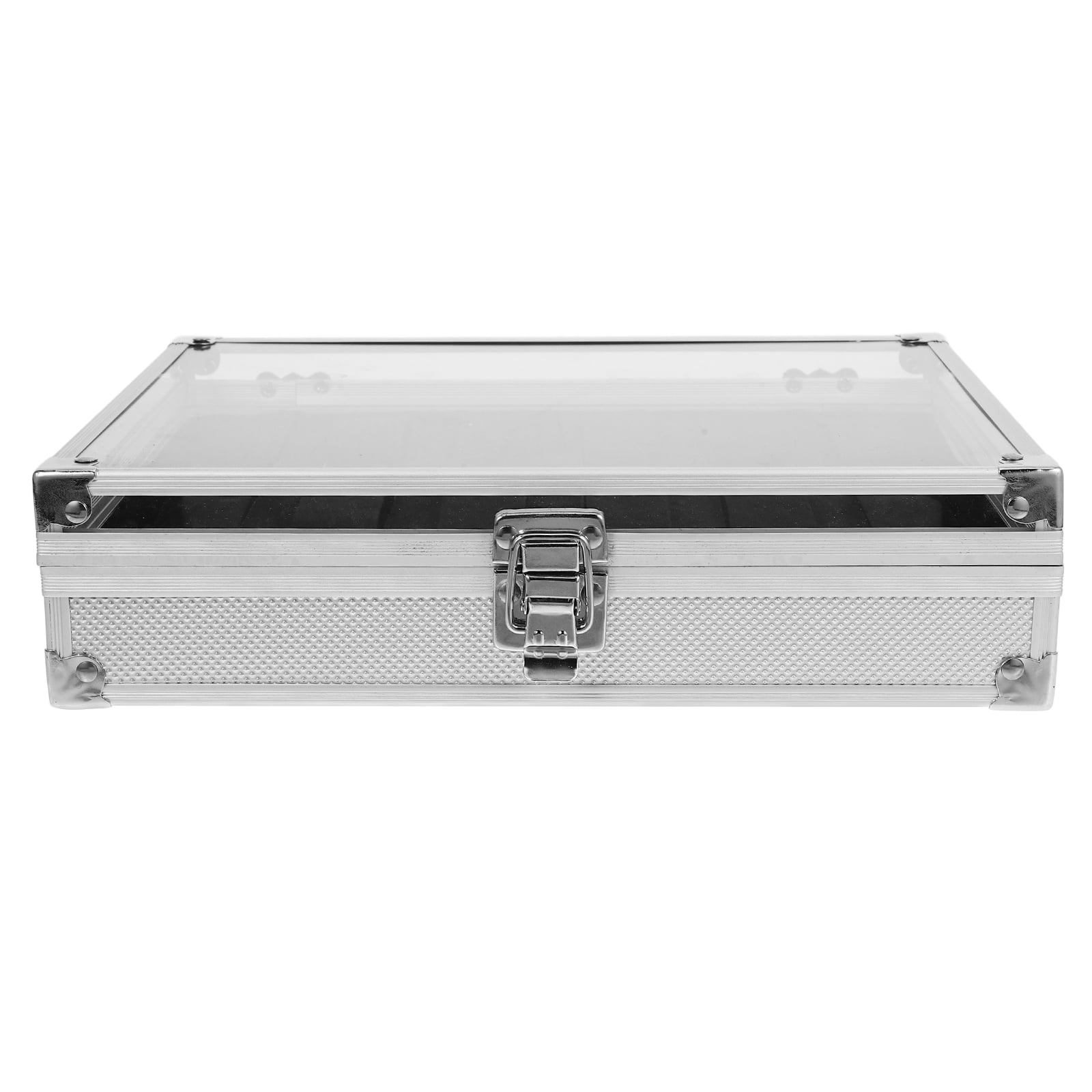 Worgeous White Metal Watch Holder with 12 Grid Slots for Storaging Use Dustproof and Protective Aluminum Alloy Lightweight Durable - Image 1