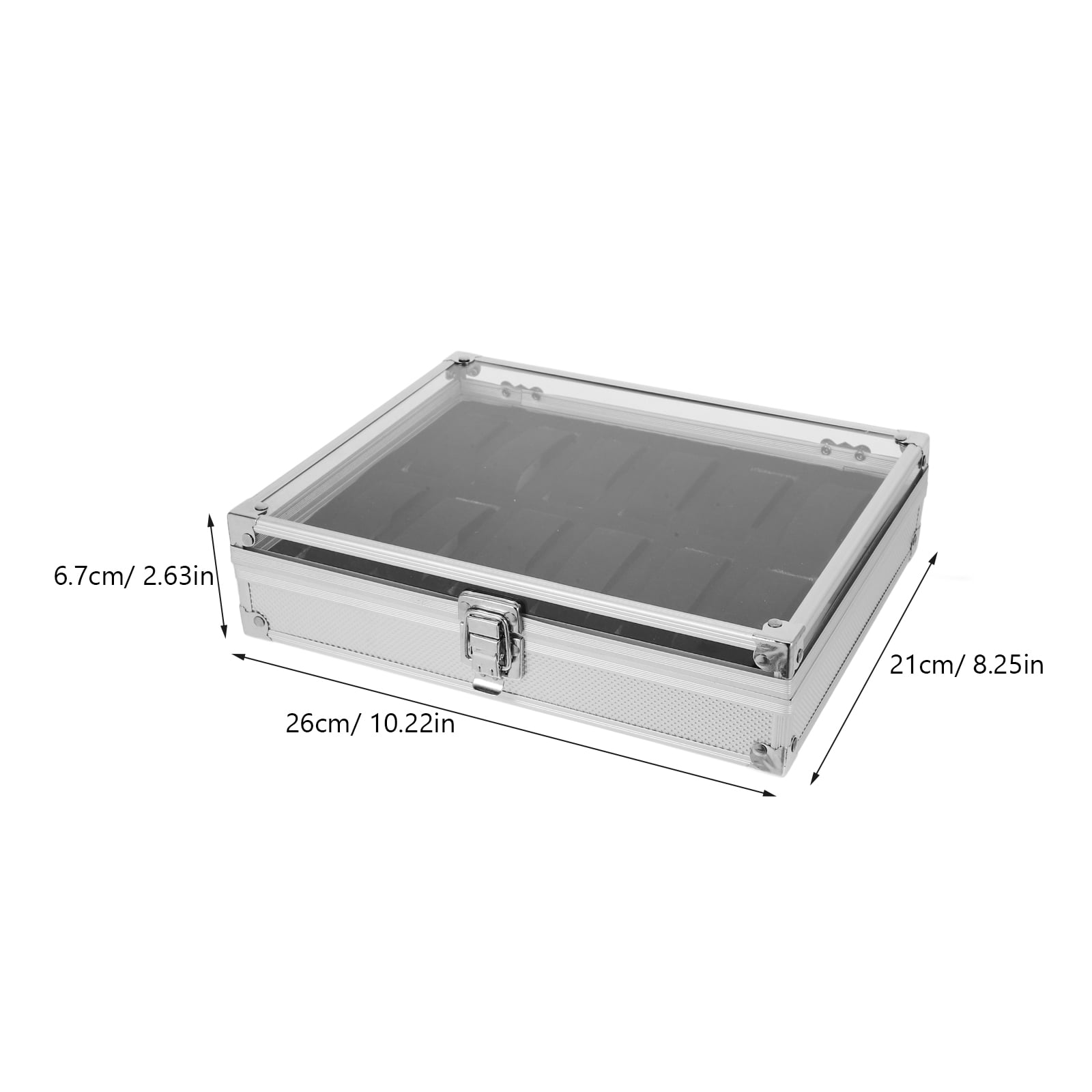 Worgeous White Metal Watch Holder with 12 Grid Slots for Storaging Use Dustproof and Protective Aluminum Alloy Lightweight Durable - Image 2