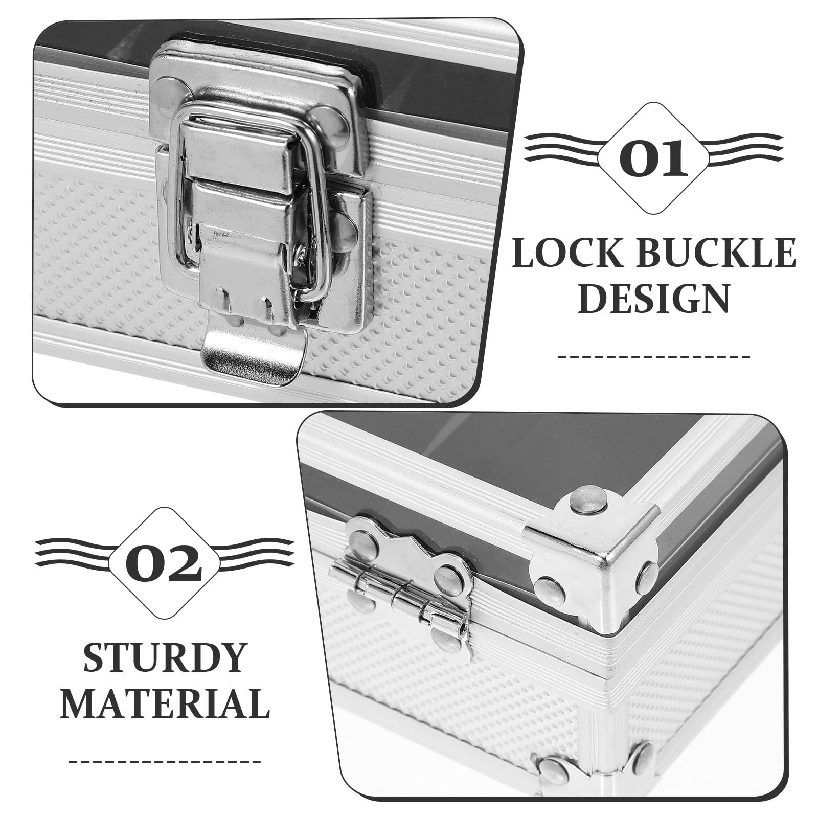 Worgeous White Metal Watch Holder with 12 Grid Slots for Storaging Use Dustproof and Protective Aluminum Alloy Lightweight Durable - Image 3