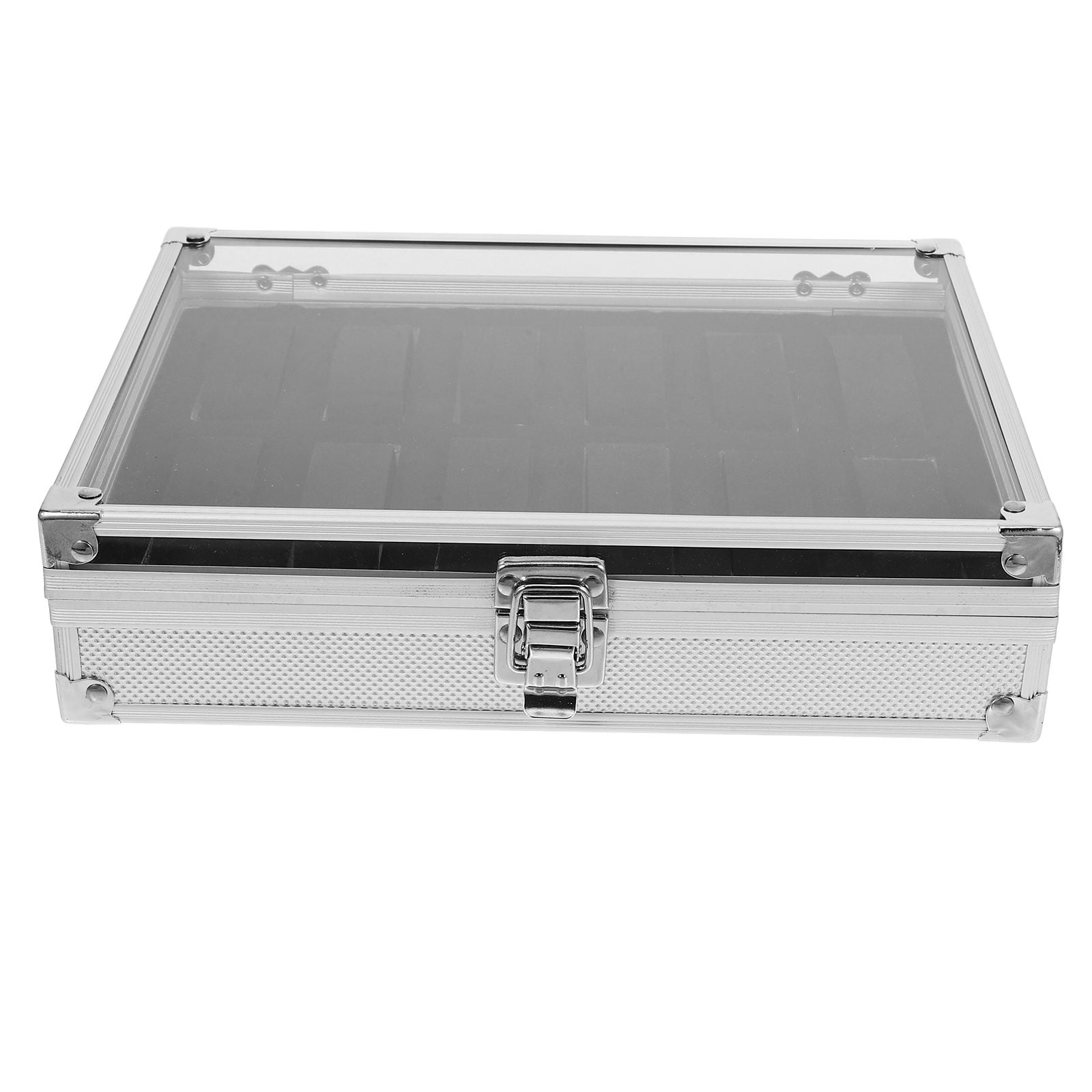 Worgeous White Metal Watch Holder with 12 Grid Slots for Storaging Use Dustproof and Protective Aluminum Alloy Lightweight Durable - Image 7