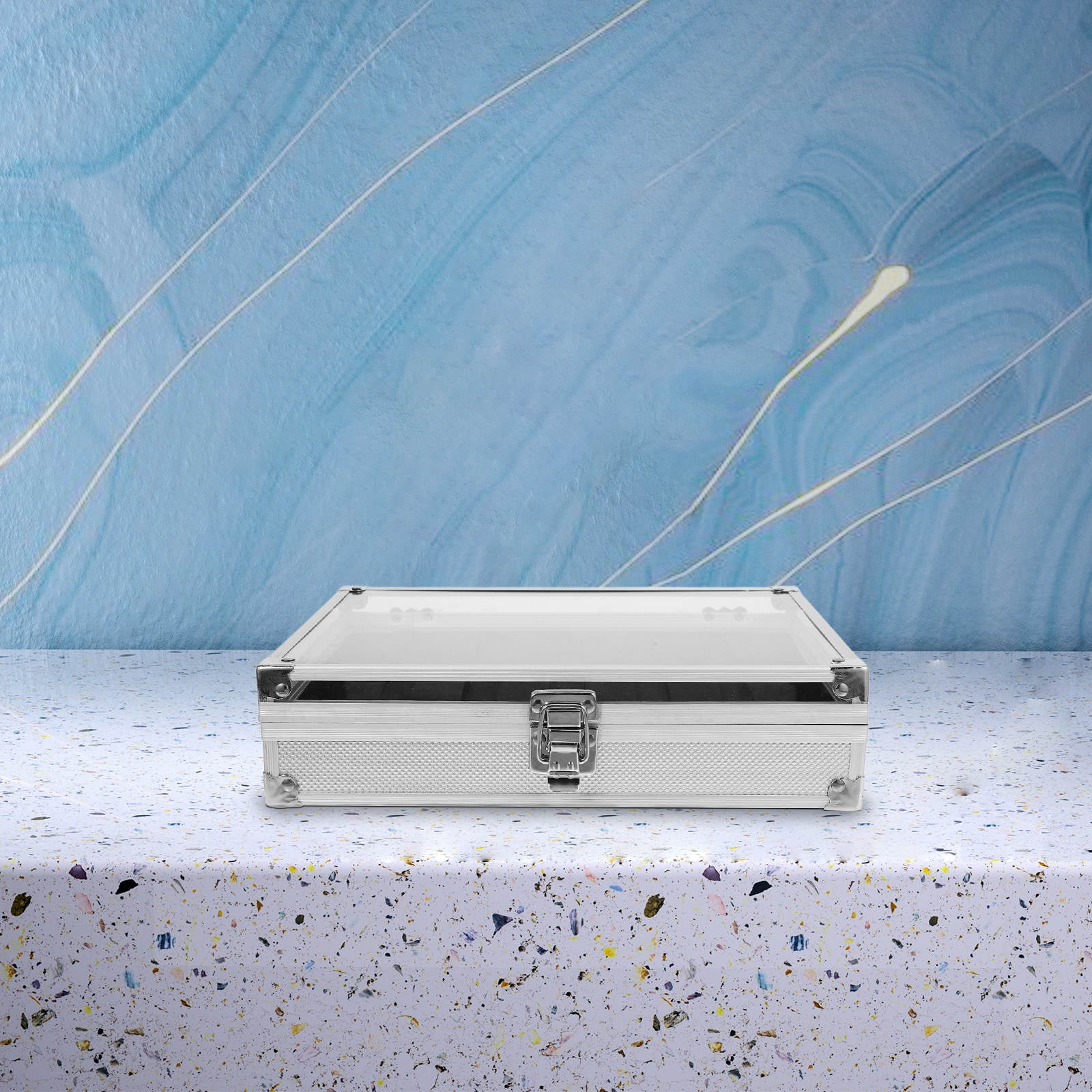 Worgeous White Metal Watch Holder with 12 Grid Slots for Storaging Use Dustproof and Protective Aluminum Alloy Lightweight Durable - Image 8