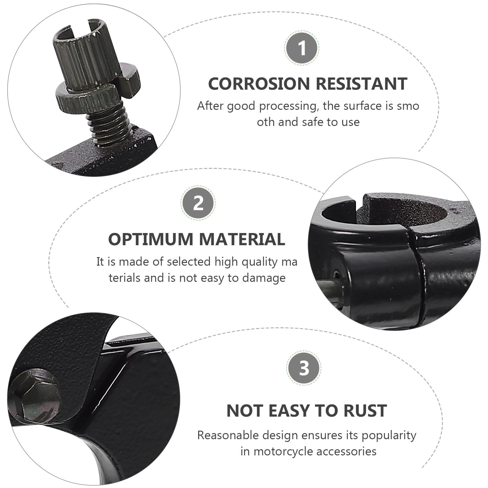 Worgeous Brake Clutch Handle Lever for Motorcycle Levers Brakes Black - Image 6