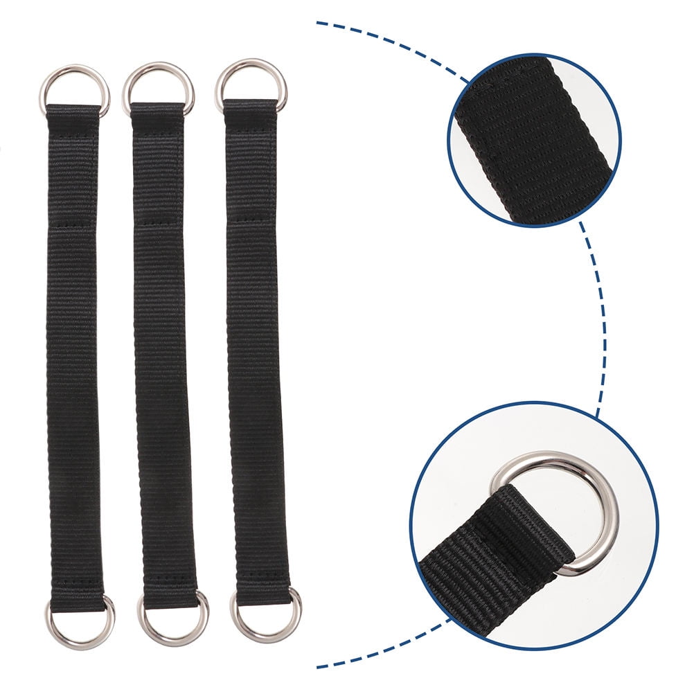 Worgeous 3 Pcs Fitness Horizontal Bar Strap Hanging Training Belt Pull Ups Black - Image 1