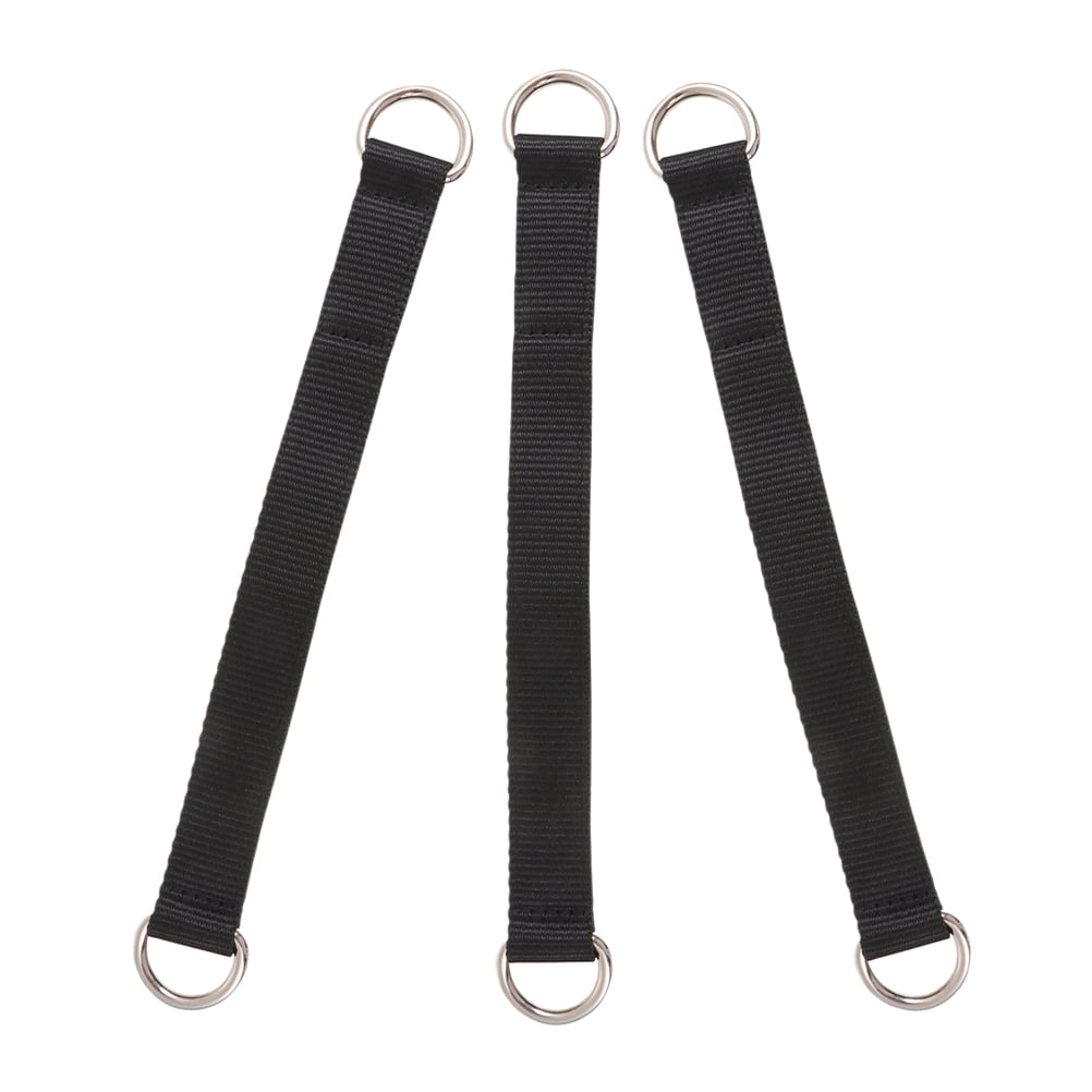 Worgeous 3 Pcs Fitness Horizontal Bar Strap Hanging Training Belt Pull Ups Black - Image 3