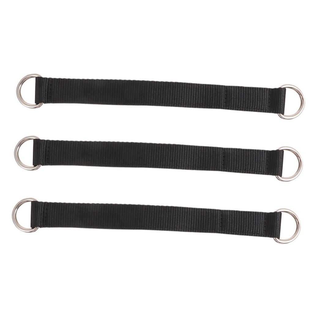 Worgeous 3 Pcs Fitness Horizontal Bar Strap Hanging Training Belt Pull Ups Black - Image 4