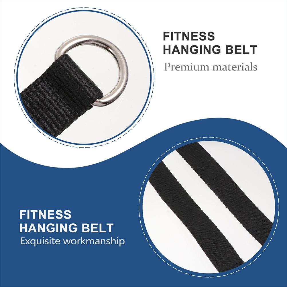 Worgeous 3 Pcs Fitness Horizontal Bar Strap Hanging Training Belt Pull Ups Black - Image 5