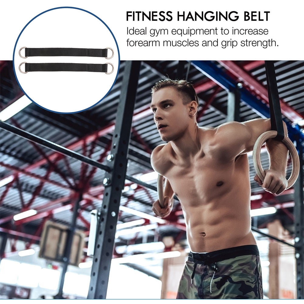 Worgeous 3 Pcs Fitness Horizontal Bar Strap Hanging Training Belt Pull Ups Black - Image 7