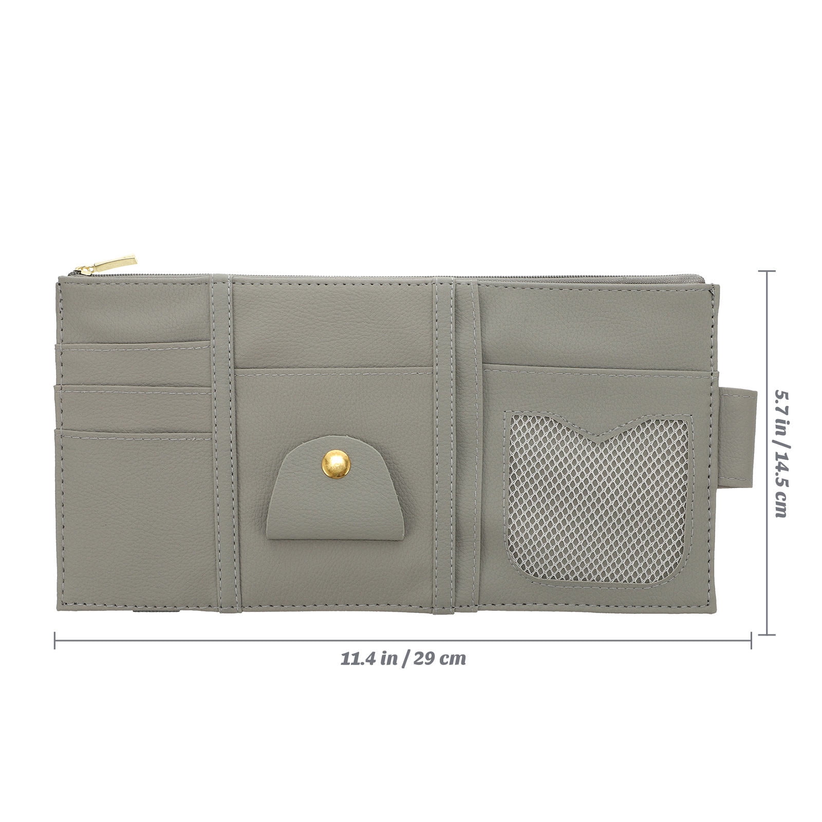 Worgeous ID Storage Bag Visor Organizer Sun Automotive Car Pocket Grey - Image 2