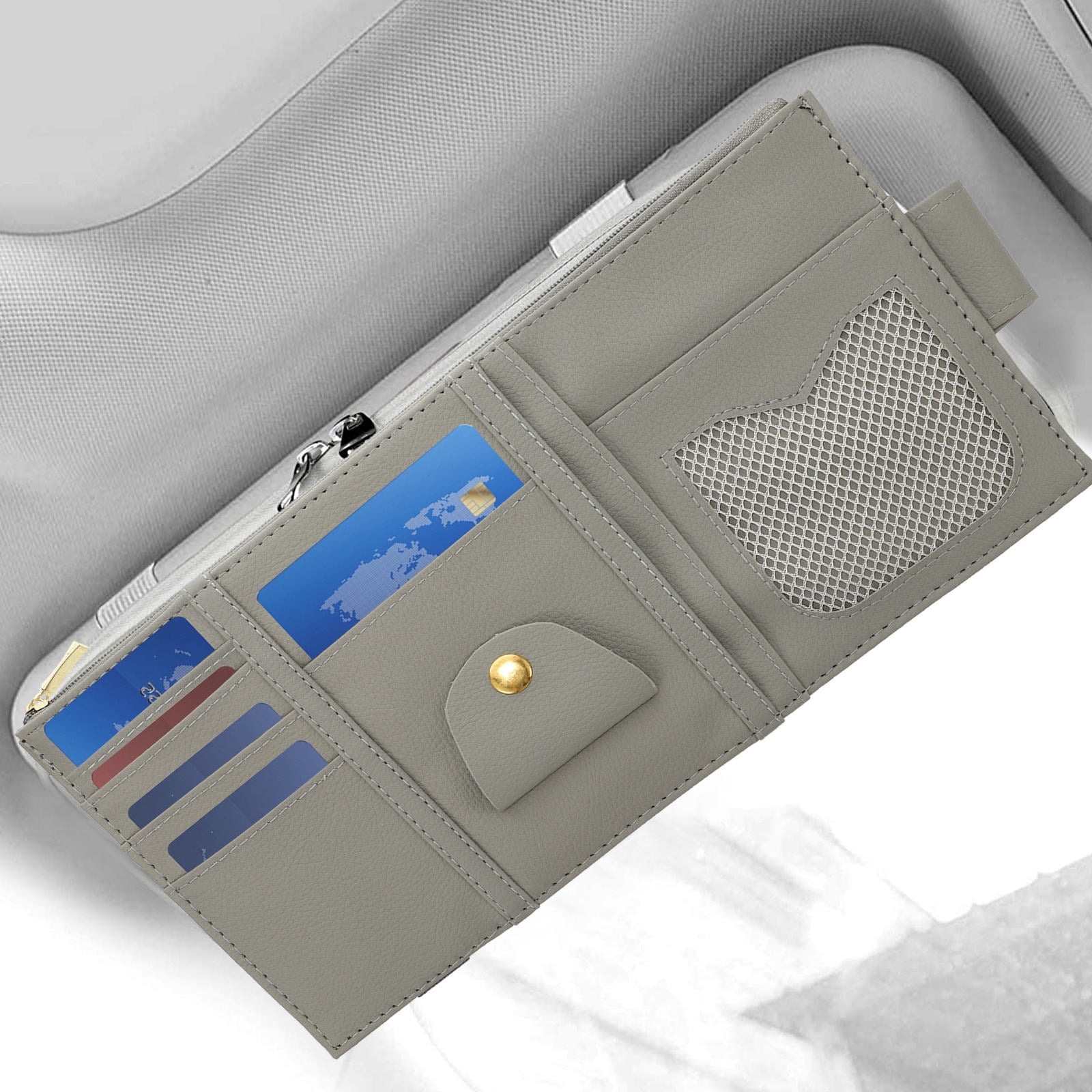 Worgeous ID Storage Bag Visor Organizer Sun Automotive Car Pocket Grey - Image 3