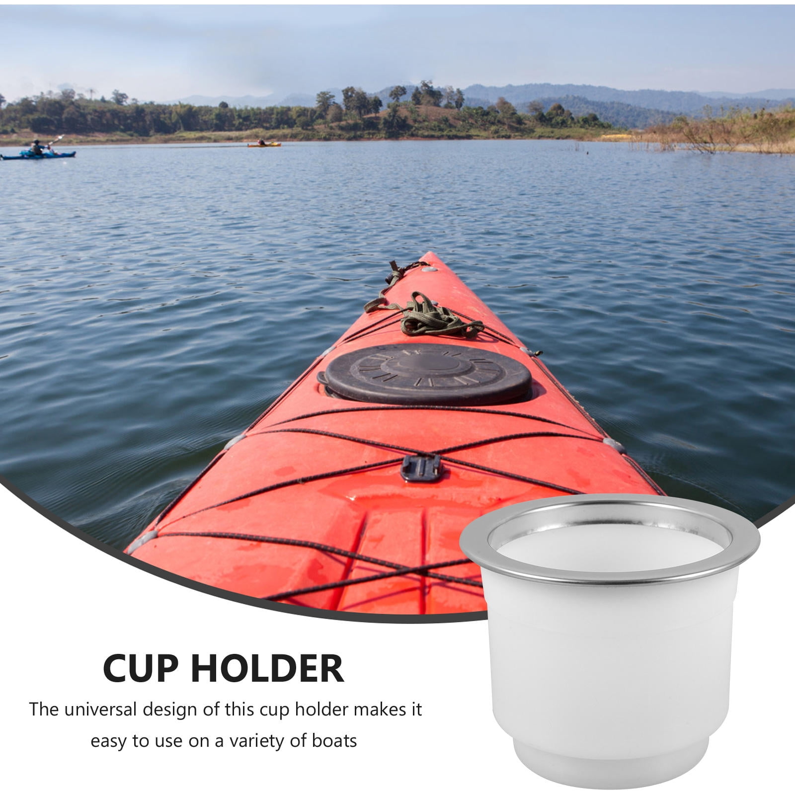 Worgeous Cup Holder Boat Yacht Practical Drinks Couches Travel White - Image 3