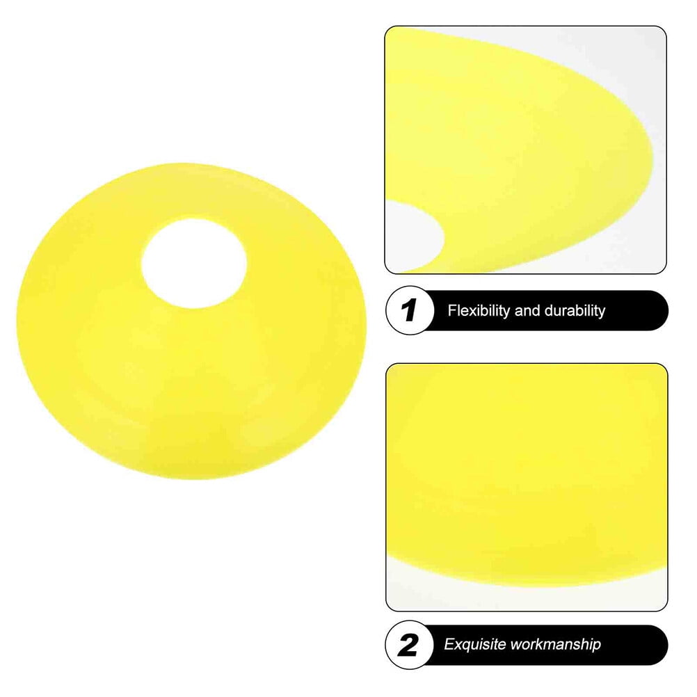 Worgeous 14 Pcs Disc Agile Soccer Cones Training Equipment Child Yellow - Image 2