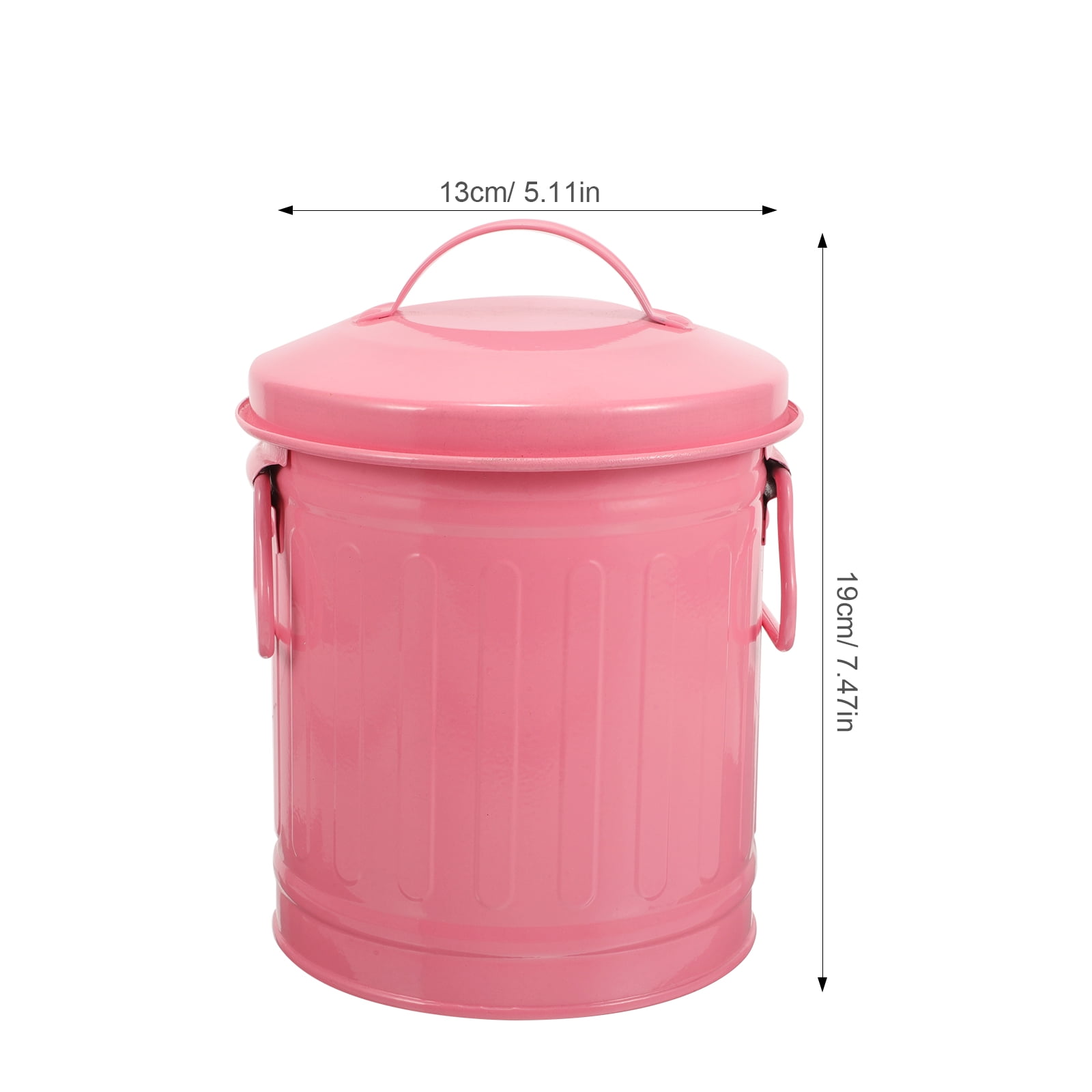 SWETRACE Small Trash Bin With Lid Pink 1Pcs - Image 2