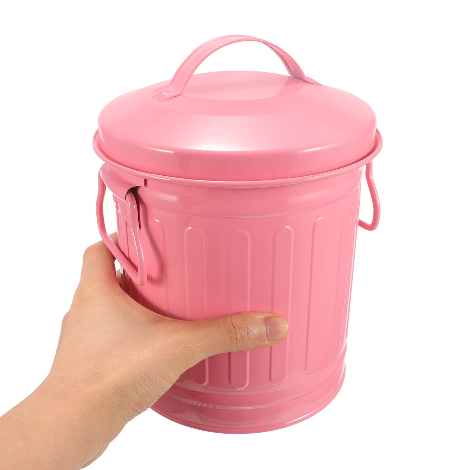 SWETRACE Small Trash Bin With Lid Pink 1Pcs - Image 6