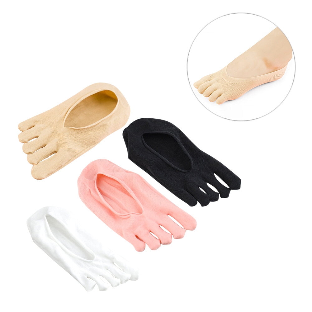 SWETRACE 5Toe Socks Pink Separate Each Toe 4Pairs Women Daily Use - Image 1